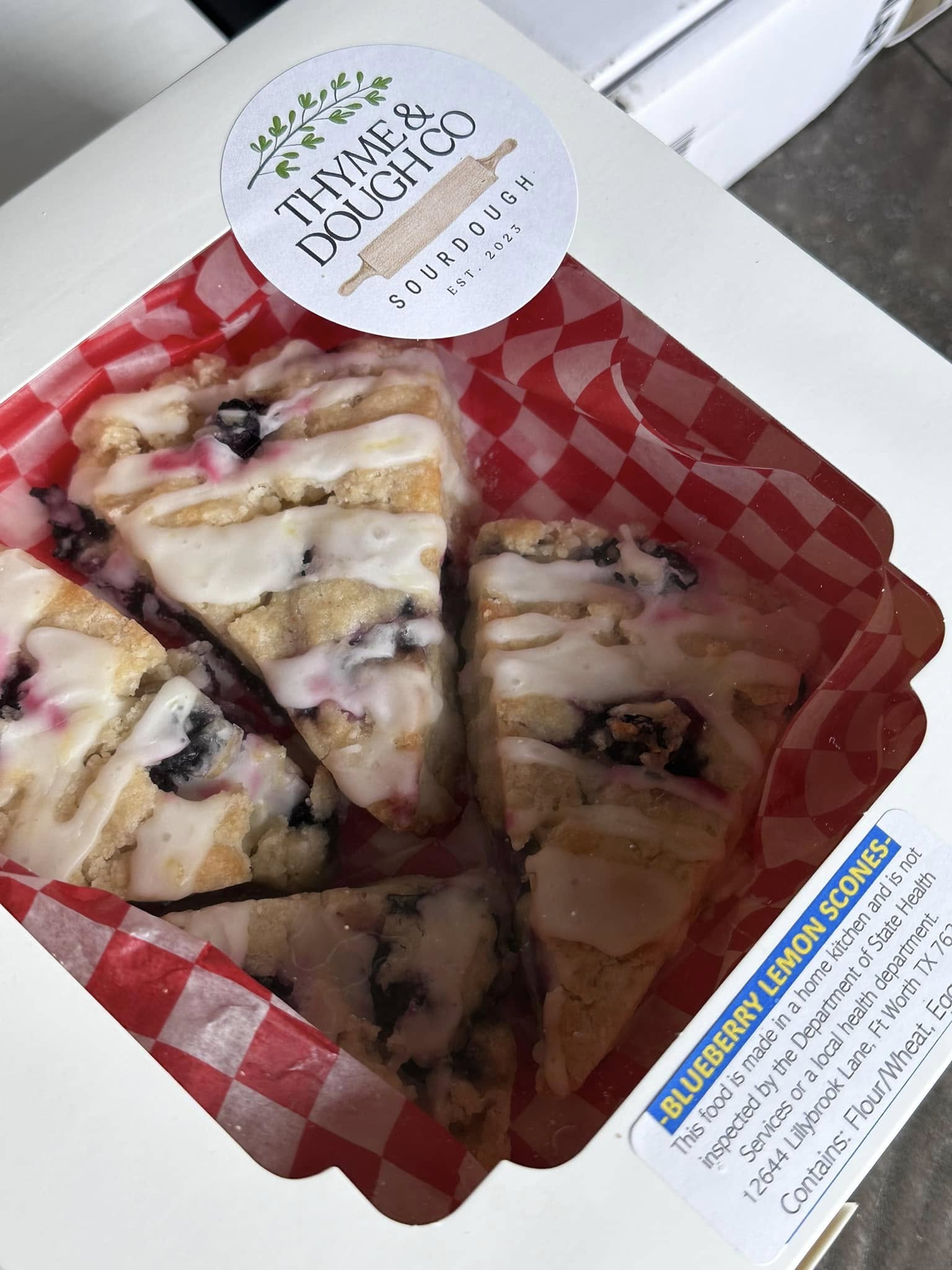Blueberry Lemon Scones (2-pack)
