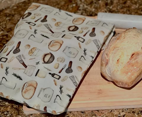 Beeswax Bread Bag (Kitchen Theme)