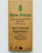 Date Sweetened Dark Chocolate (70%)