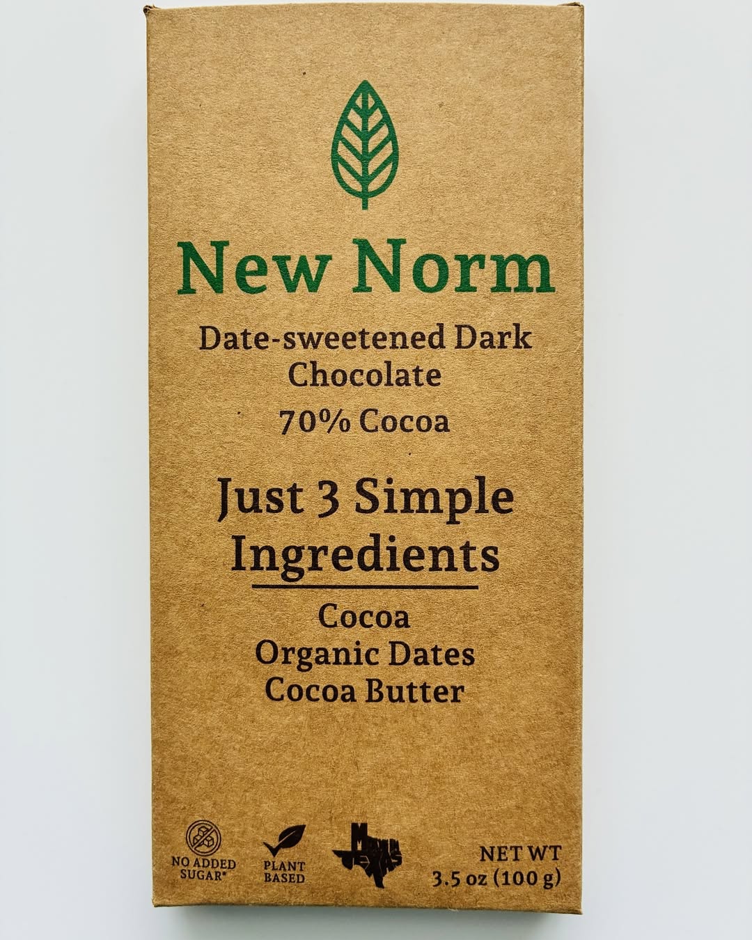 Date Sweetened Dark Chocolate (70%)