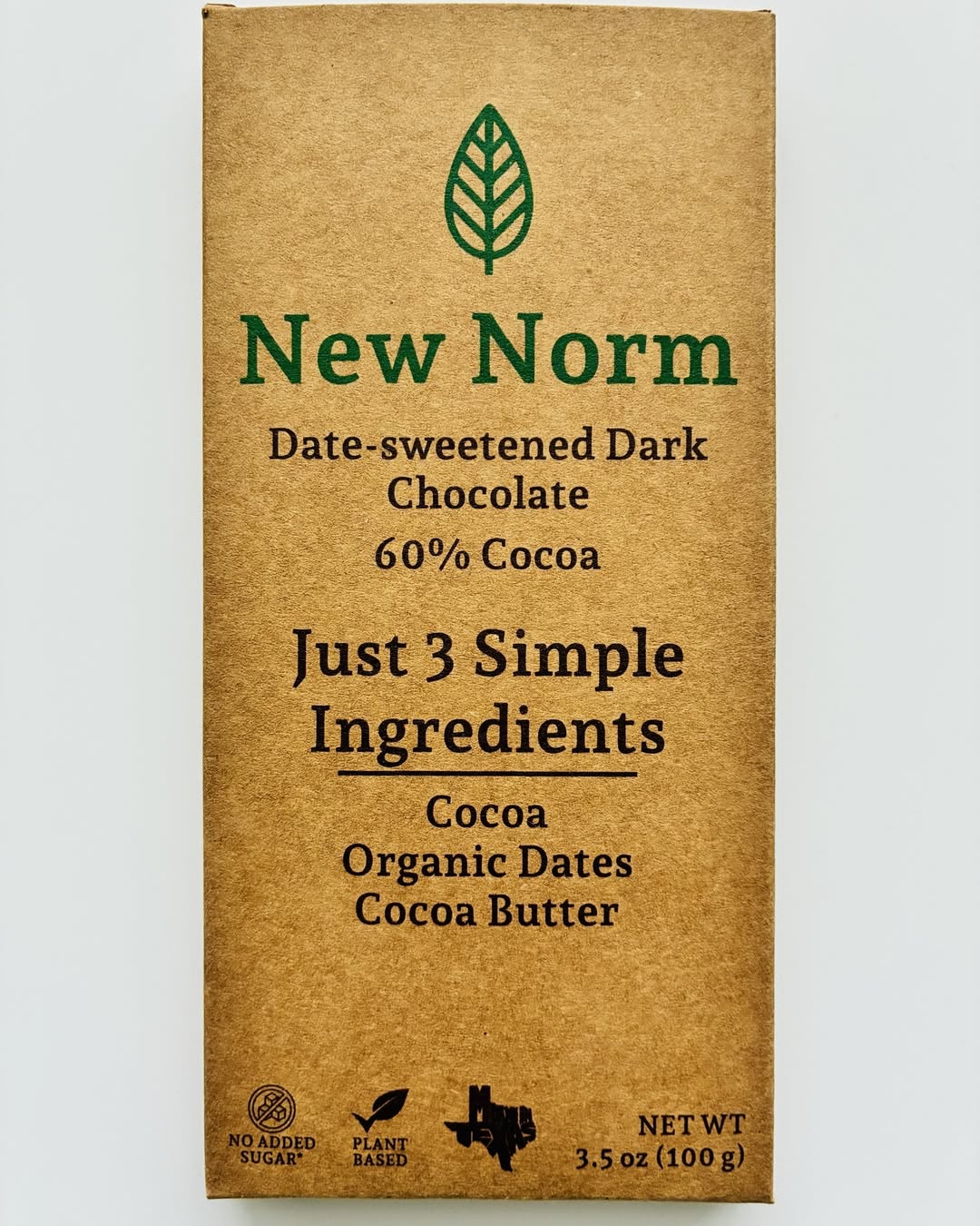 Date Sweetened Dark Chocolate (60%)
