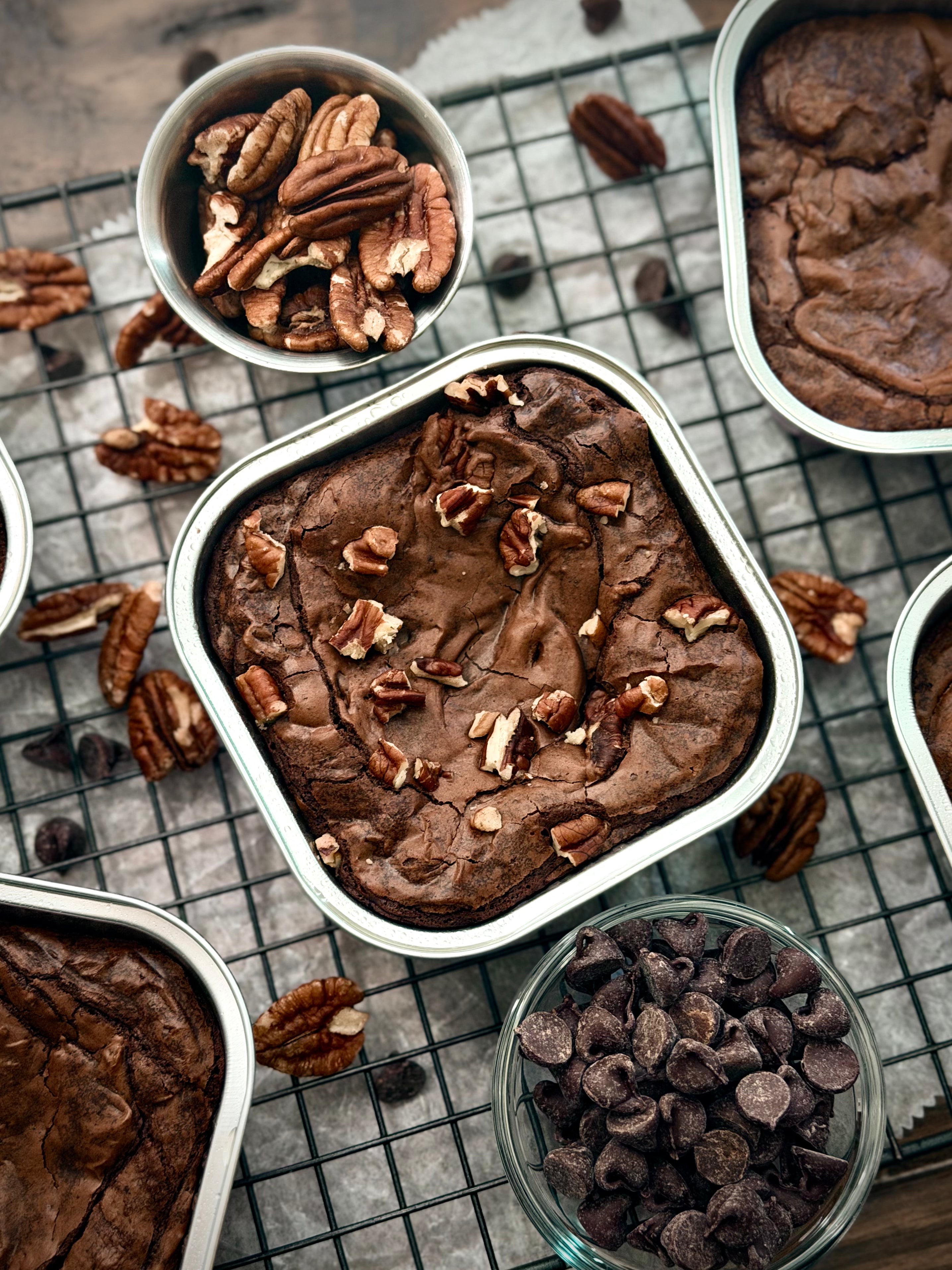 Sourdough Brownies (with pecans)