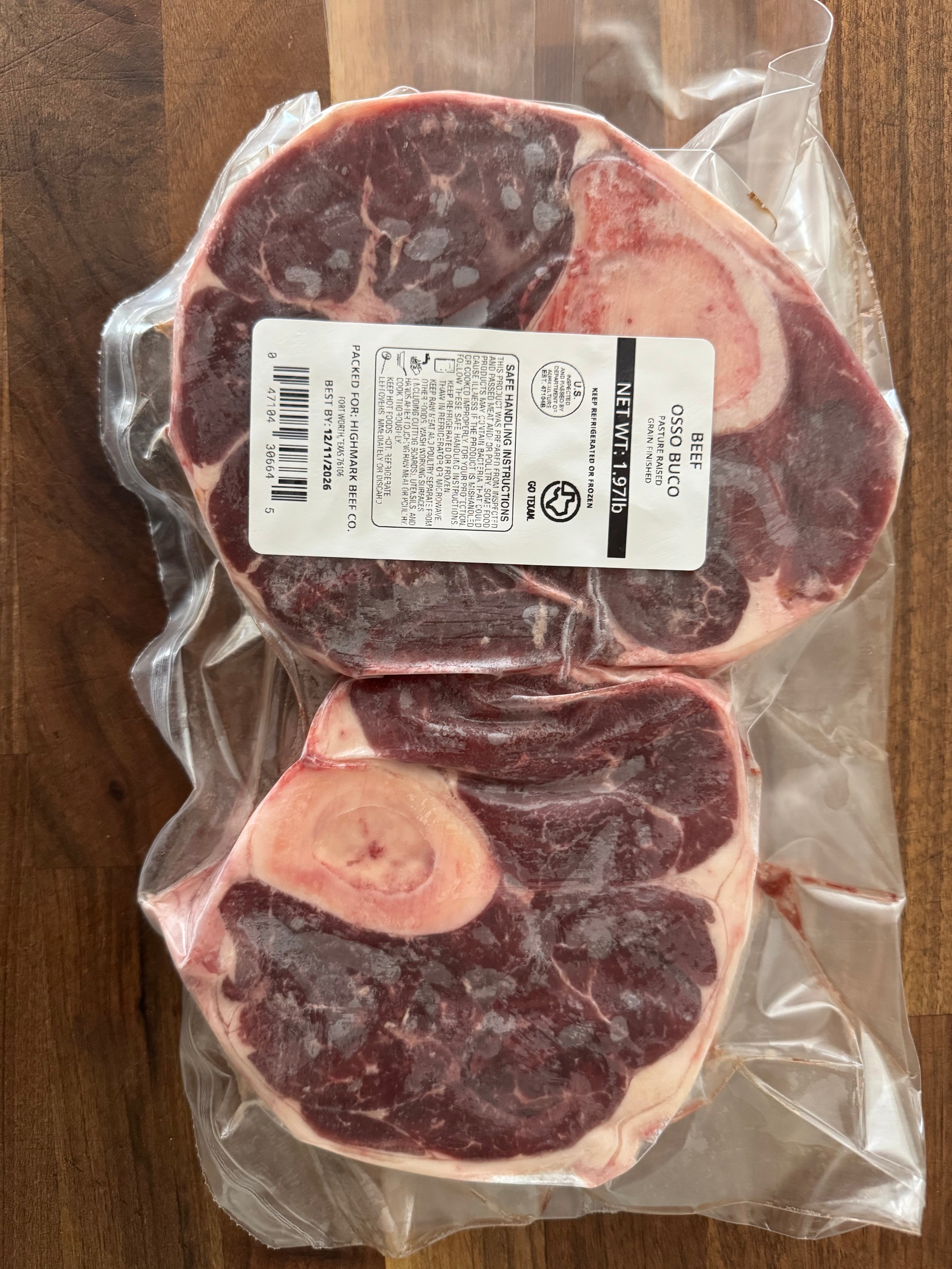 Beef Osso Buco (approx. 2 lb)