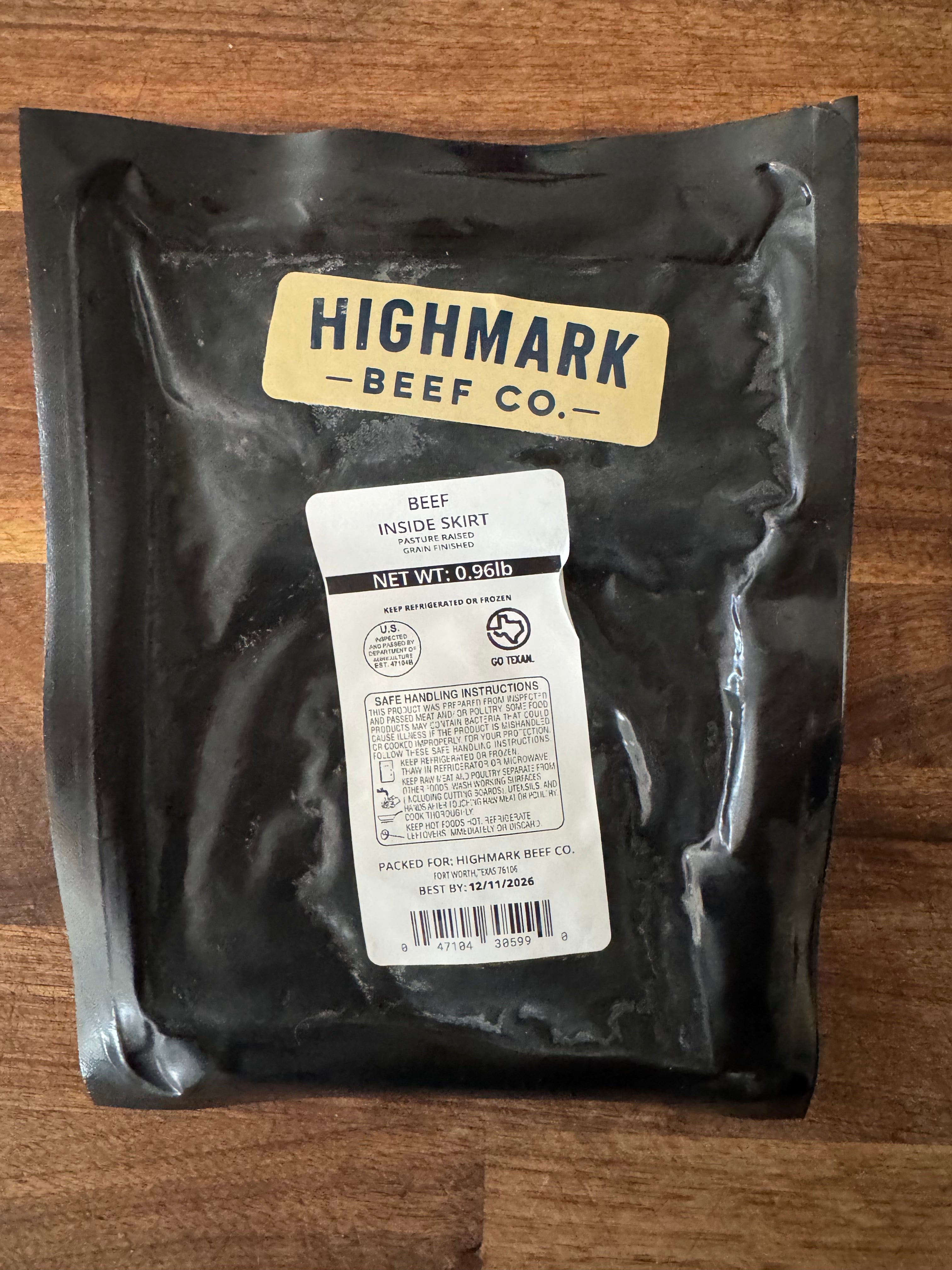 Beef Inside Skirt Steak (approx 1lb)