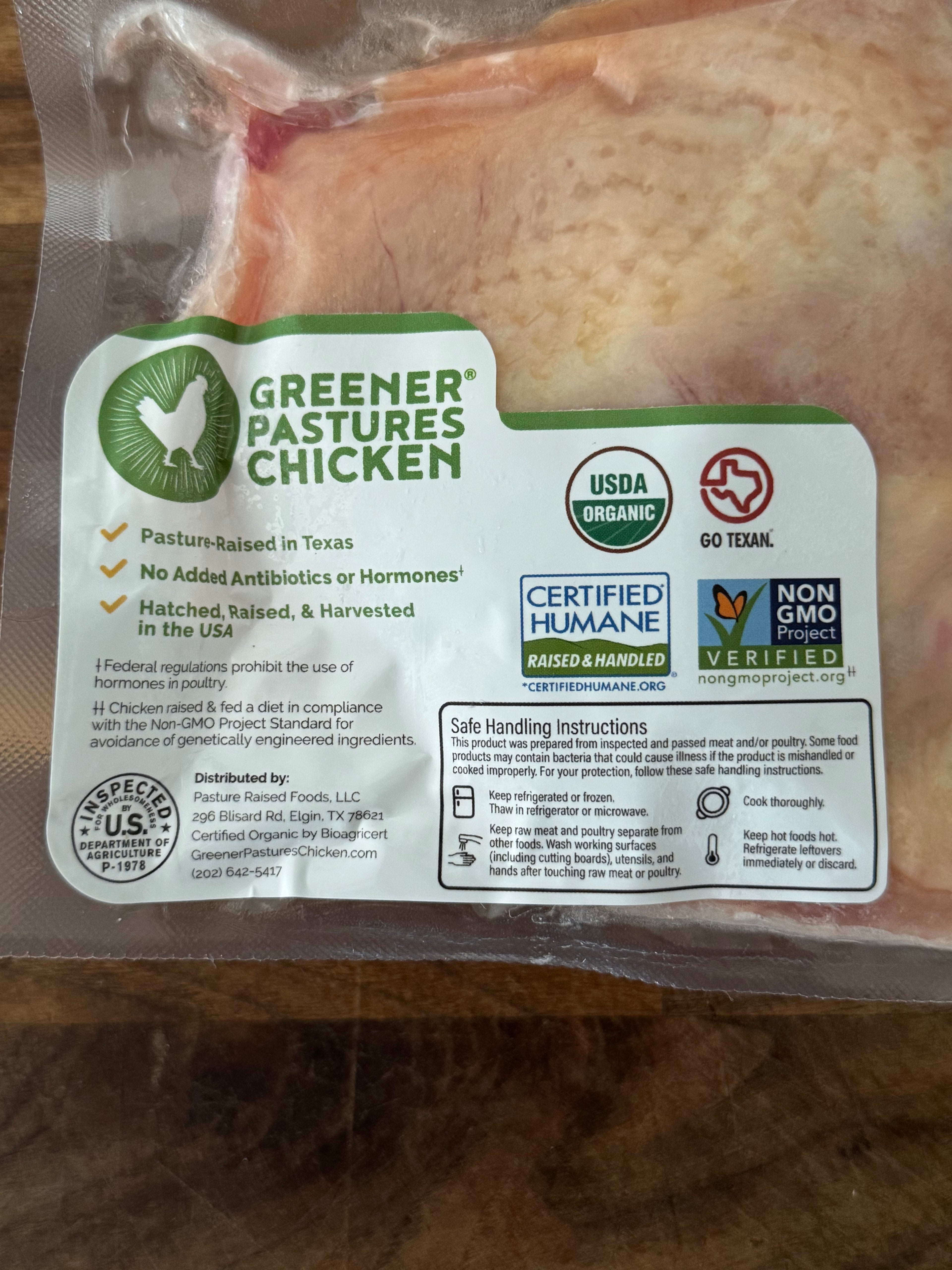 Organic, Airline Chicken Breasts (Breast & Drum, 16oz)