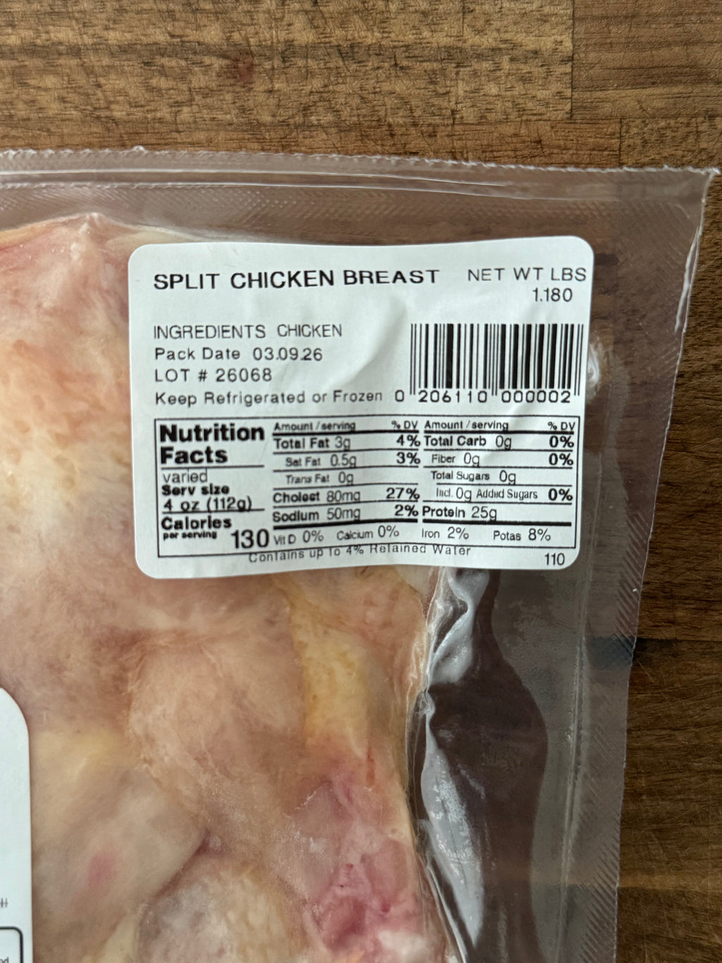 Organic, Airline Chicken Breasts (Breast & Drum, 16oz)