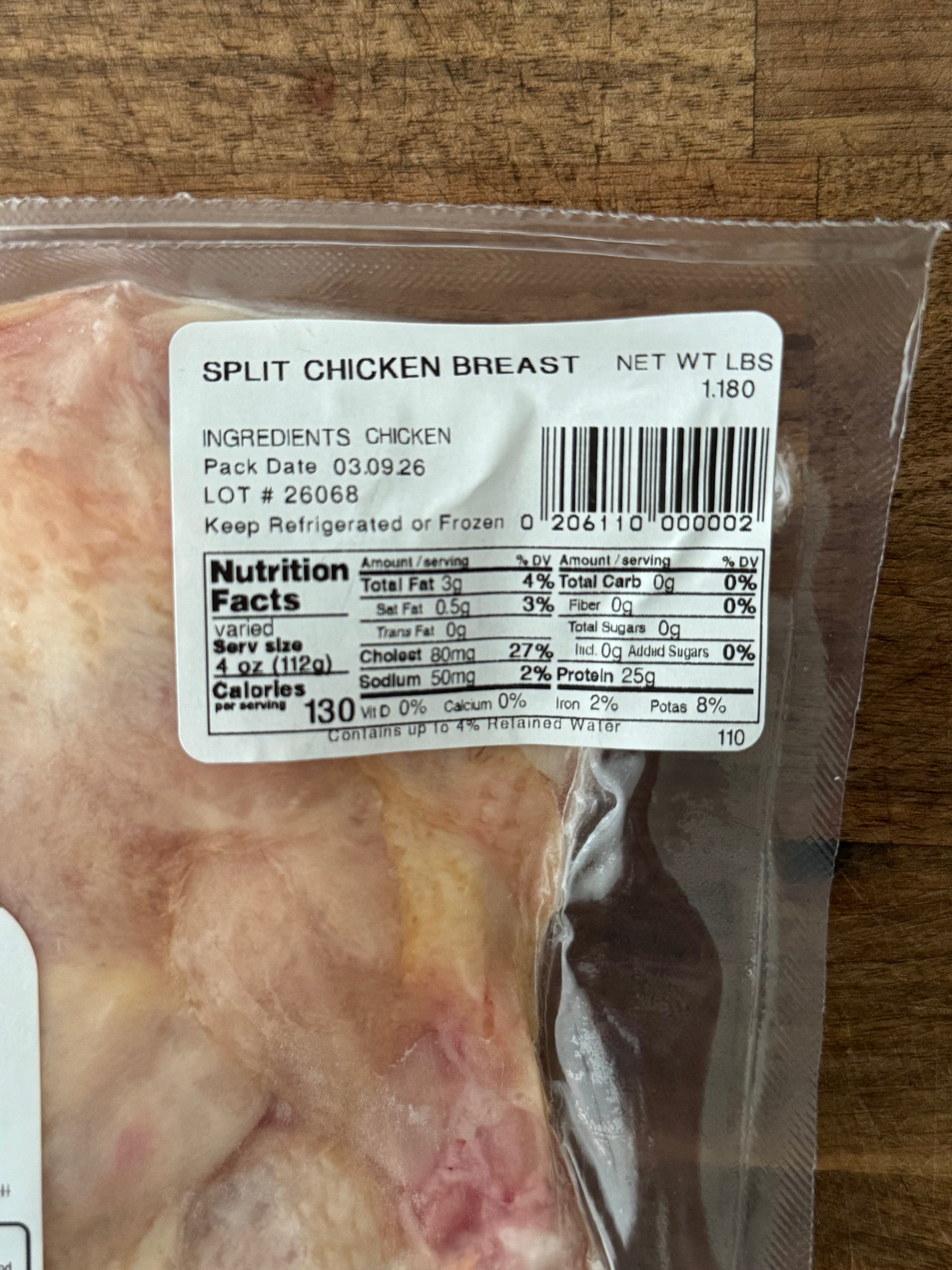 Organic, Airline Chicken Breasts (Breast & Drum, 16oz)