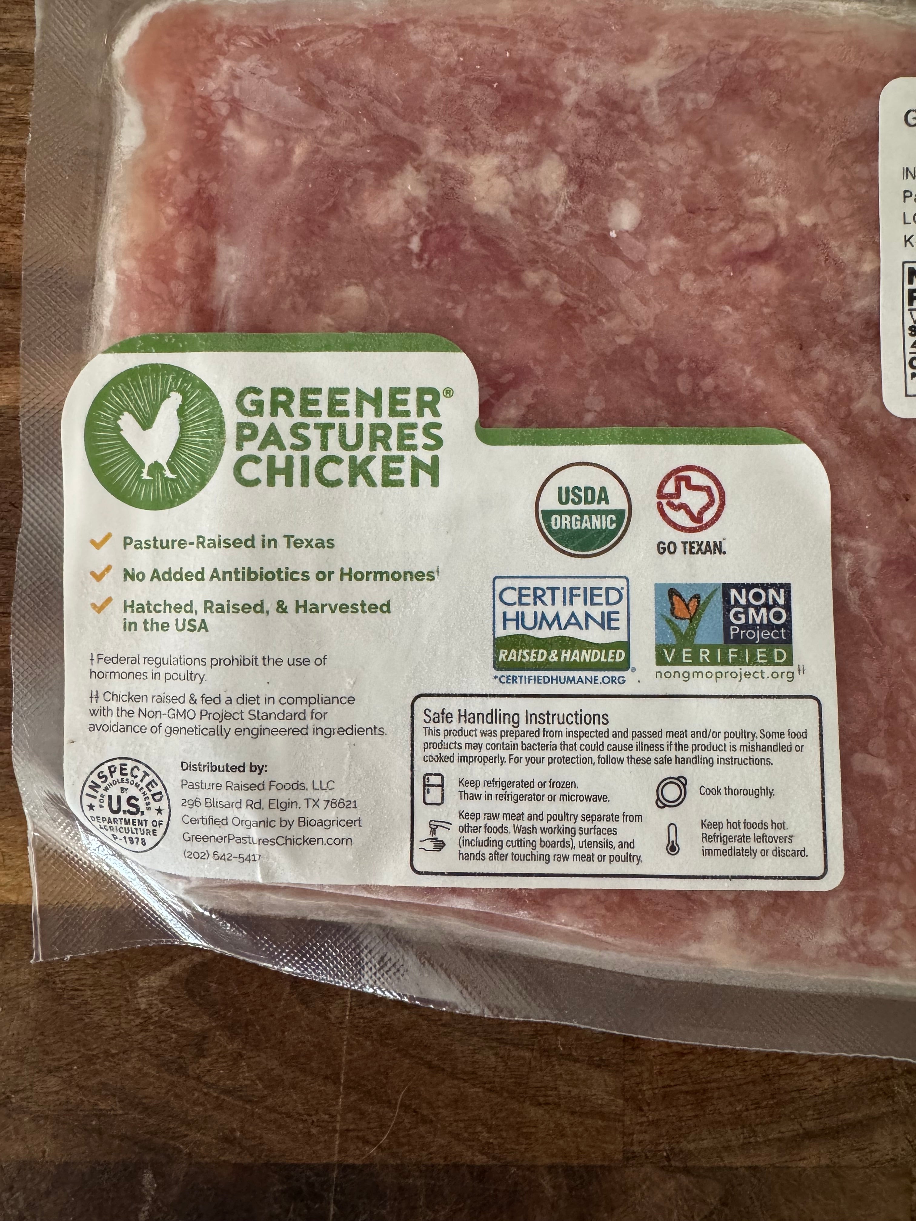 Organic, Ground Chicken (approx 1lb)