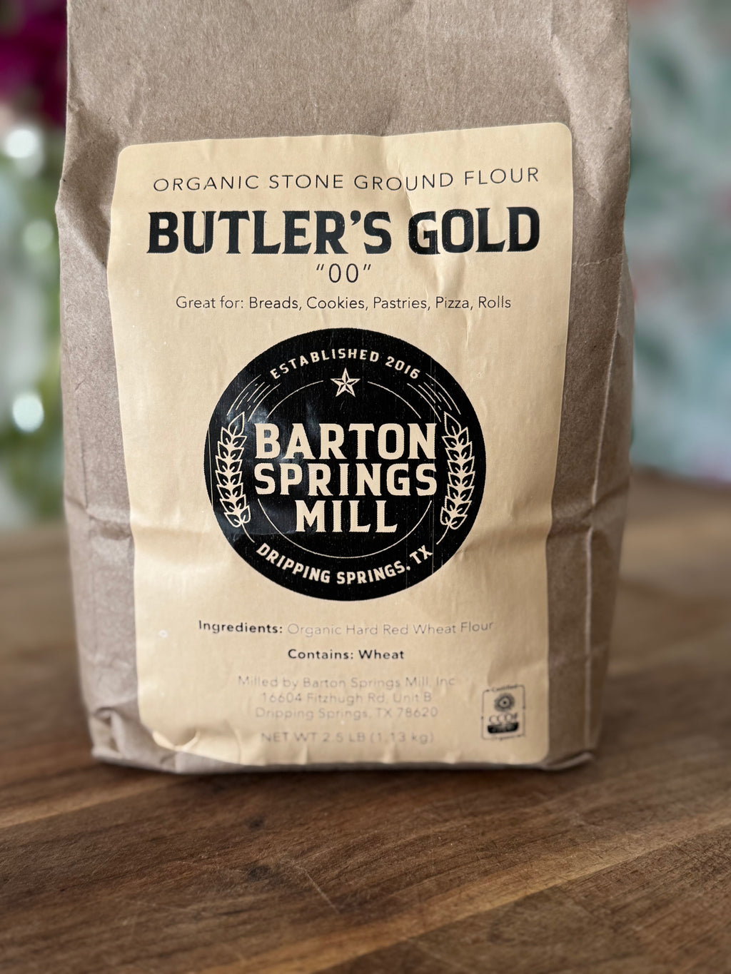 Organic Stone-Milled Butler’s Gold ‘00’ Flour (2.5lb)