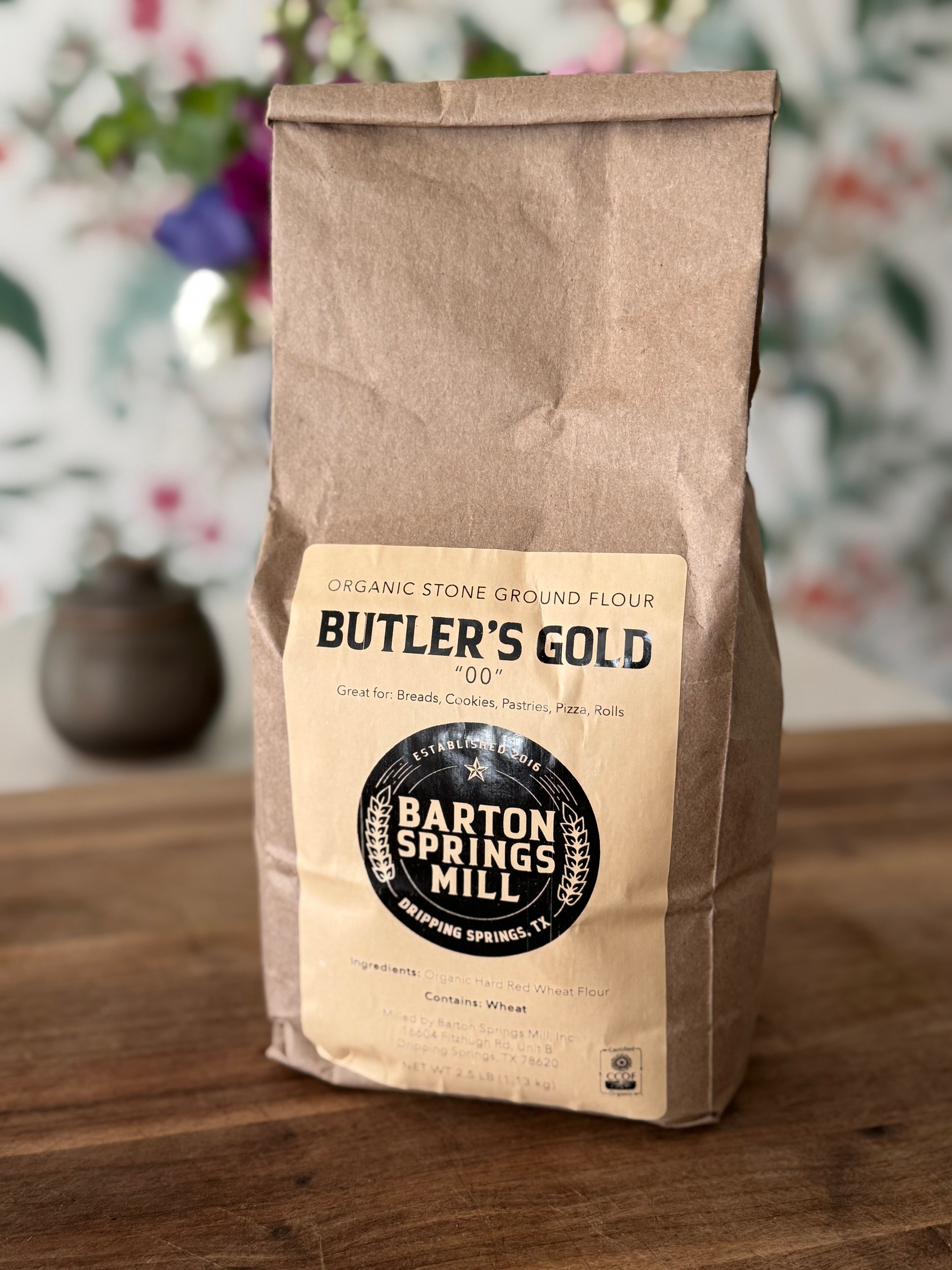 Organic Stone-Milled Butler’s Gold ‘00’ Flour (2.5lb)