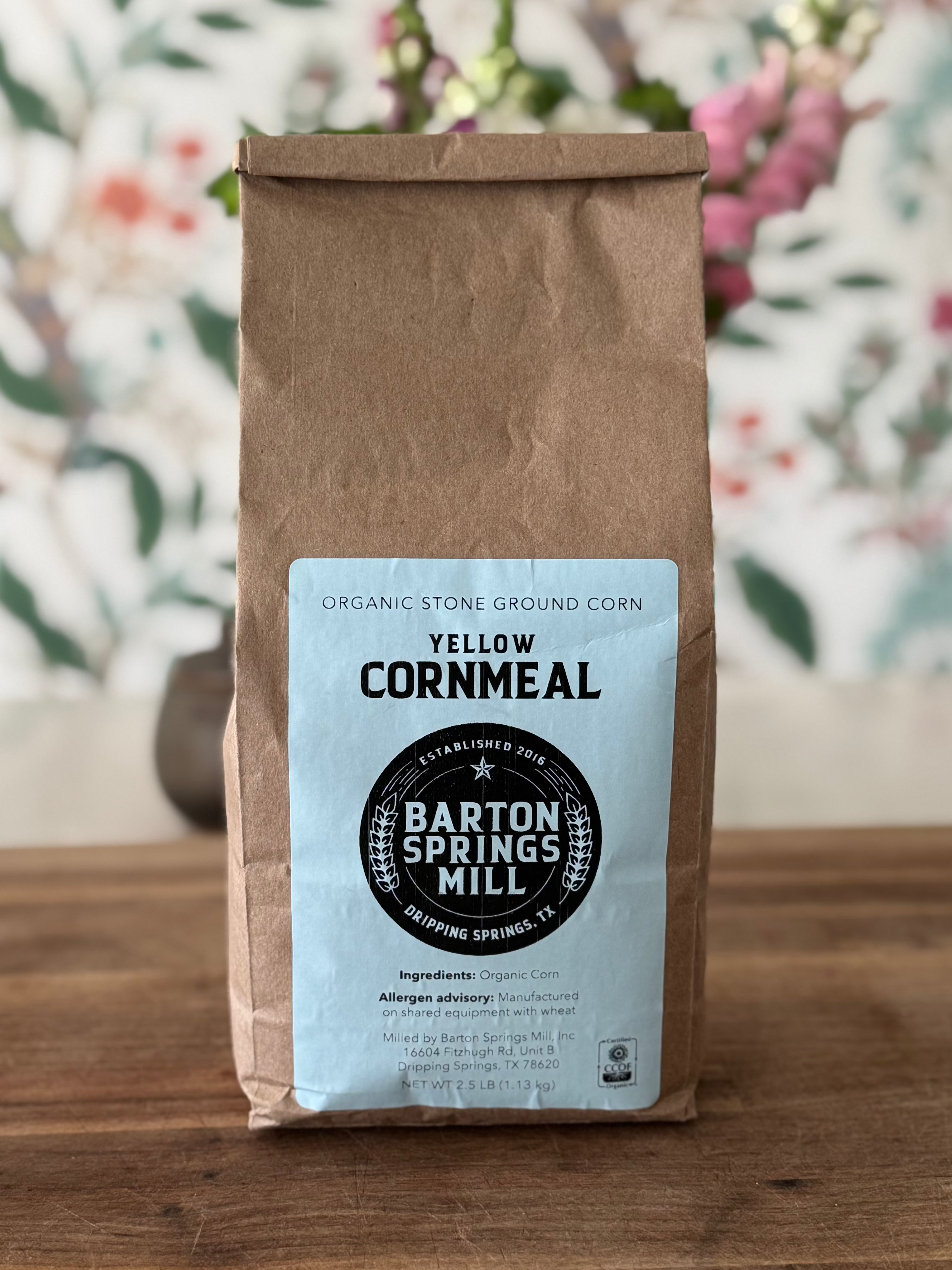 Organic Stone-Milled Yellow Cornmeal (2.5lb)