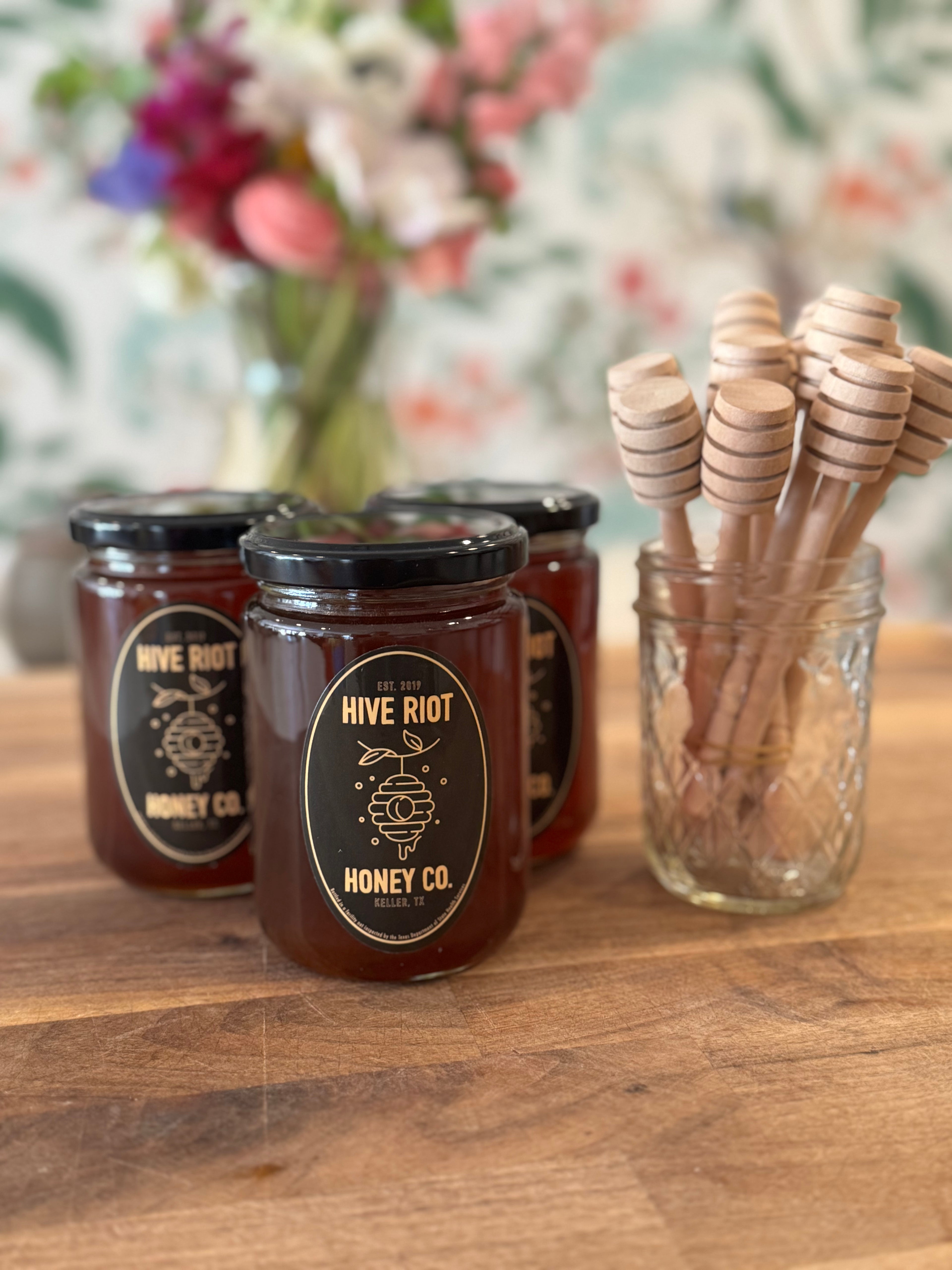 Raw Texas Wildflower Honey (1.1lb Glass Bottle)