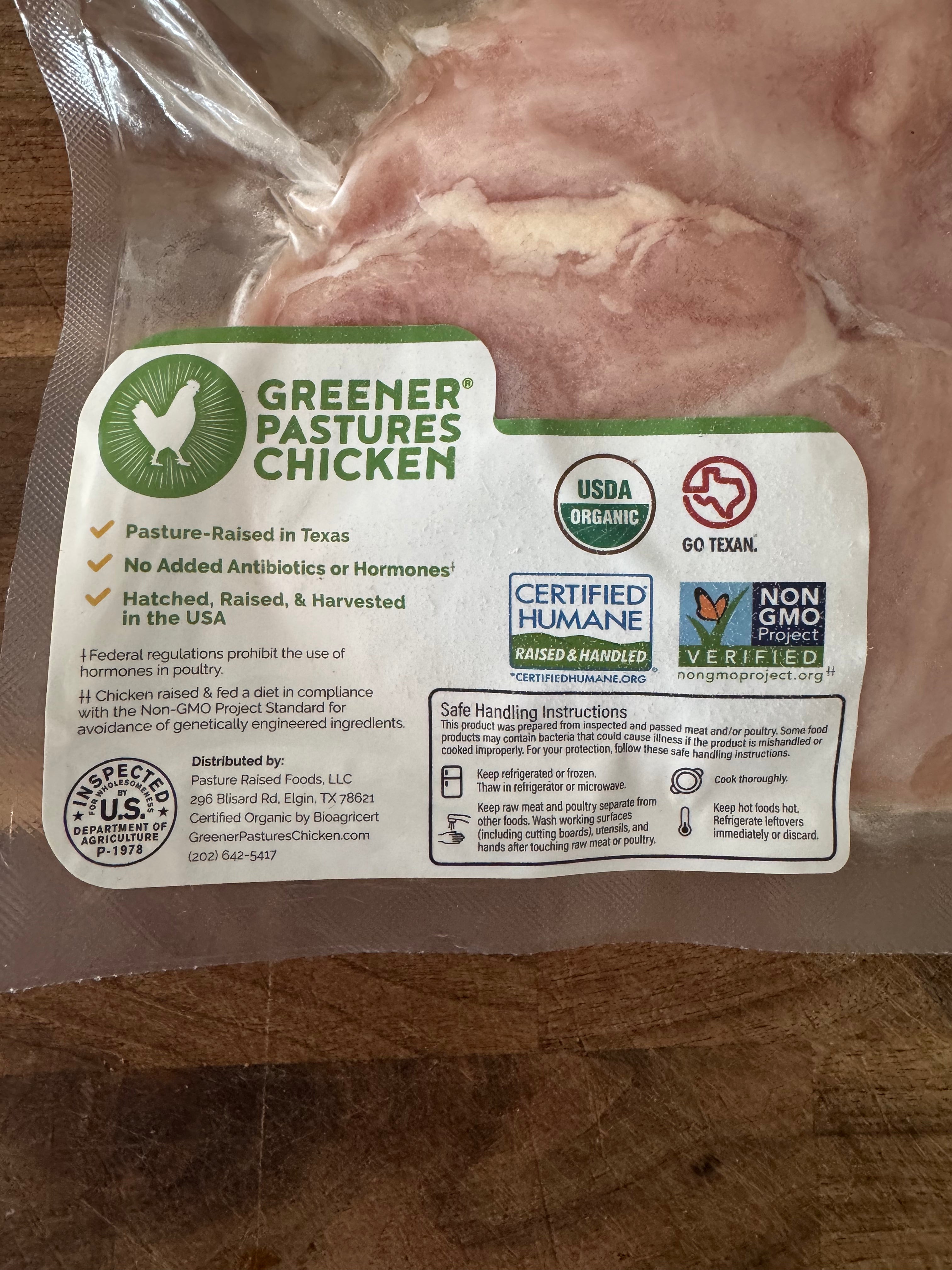 Organic Boneless Skinless Breast (~16oz)