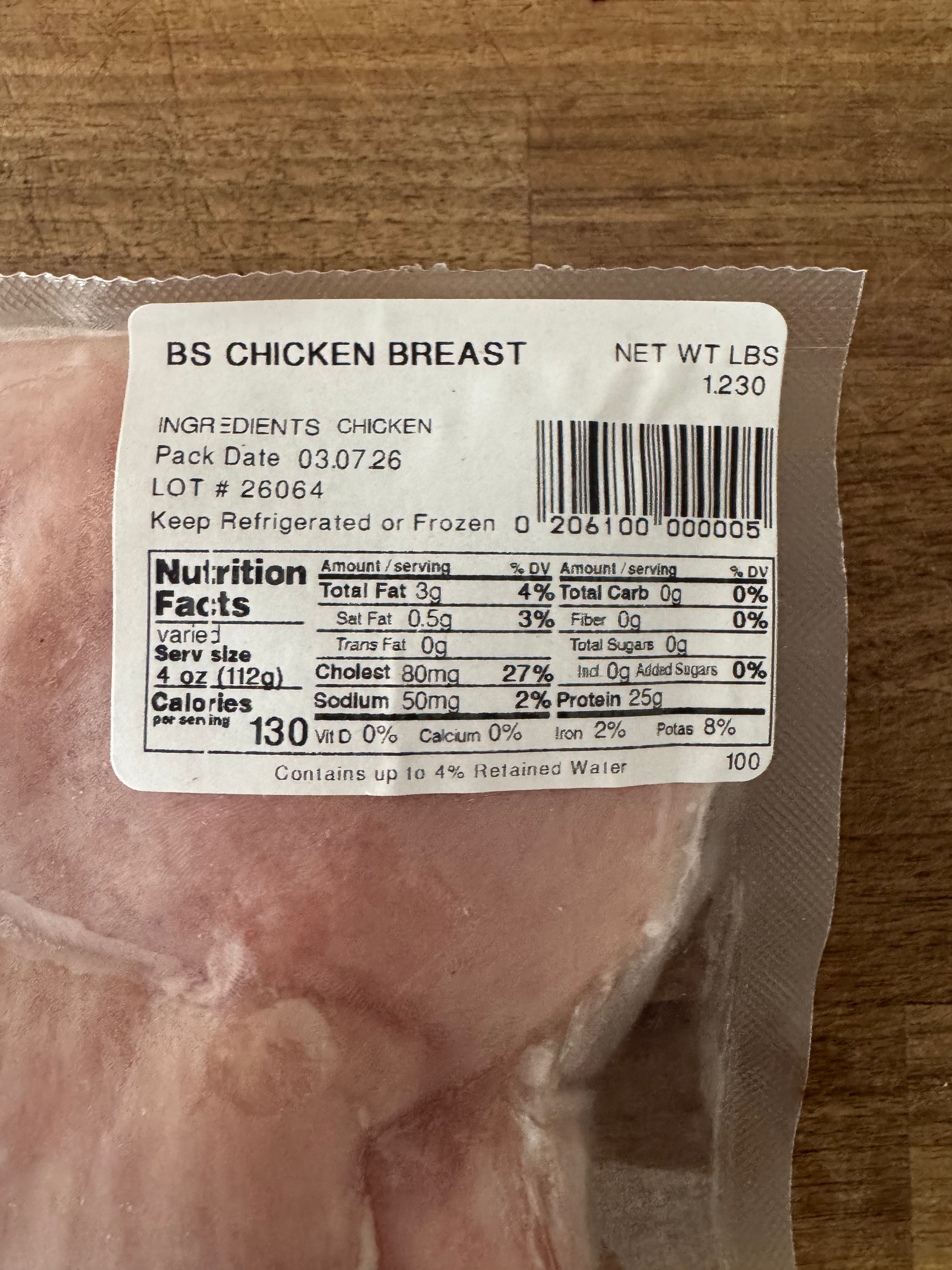 Organic Boneless Skinless Breast (~16oz)