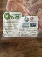 Organic Whole Chicken Thighs (4 pack, ~16oz)