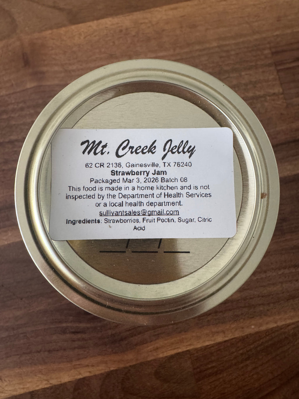 Strawberry Jam (8oz)