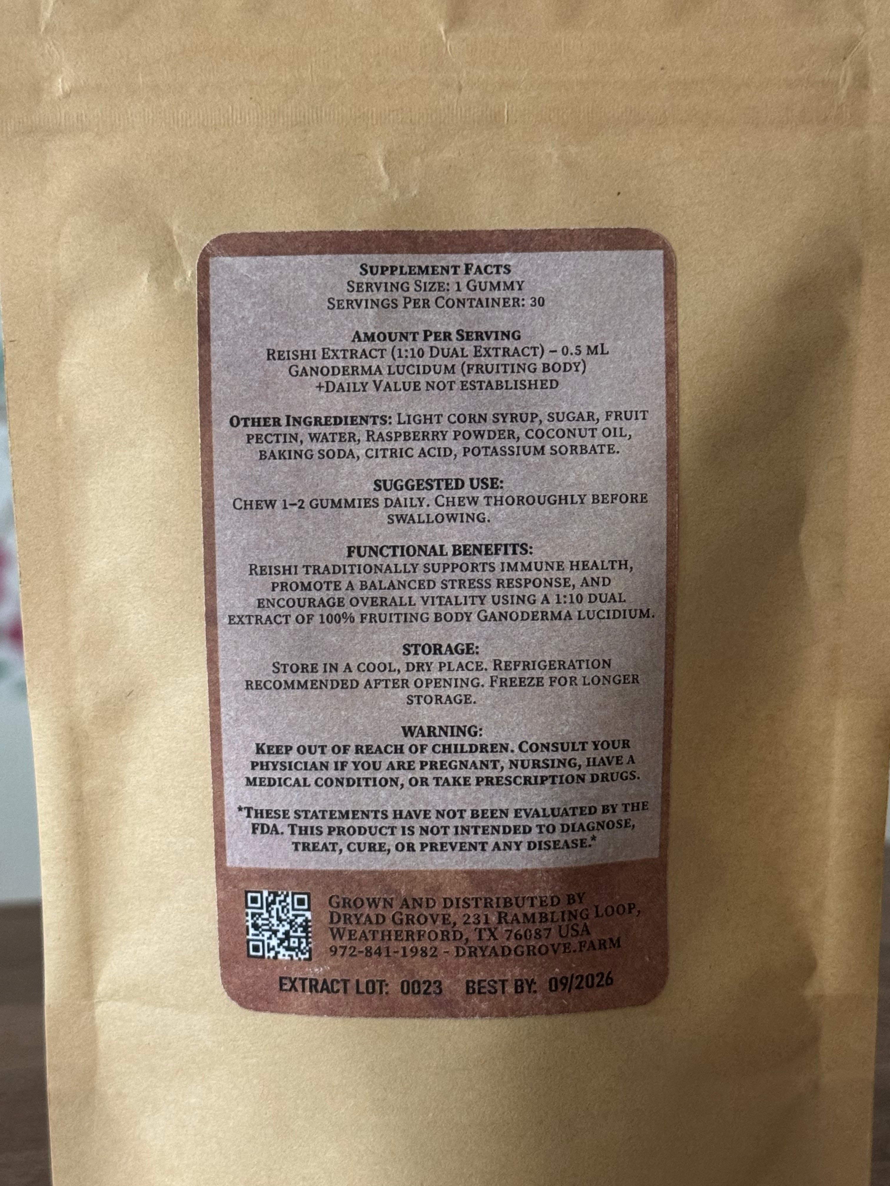 Reishi Mushroom Gummies (30ct)