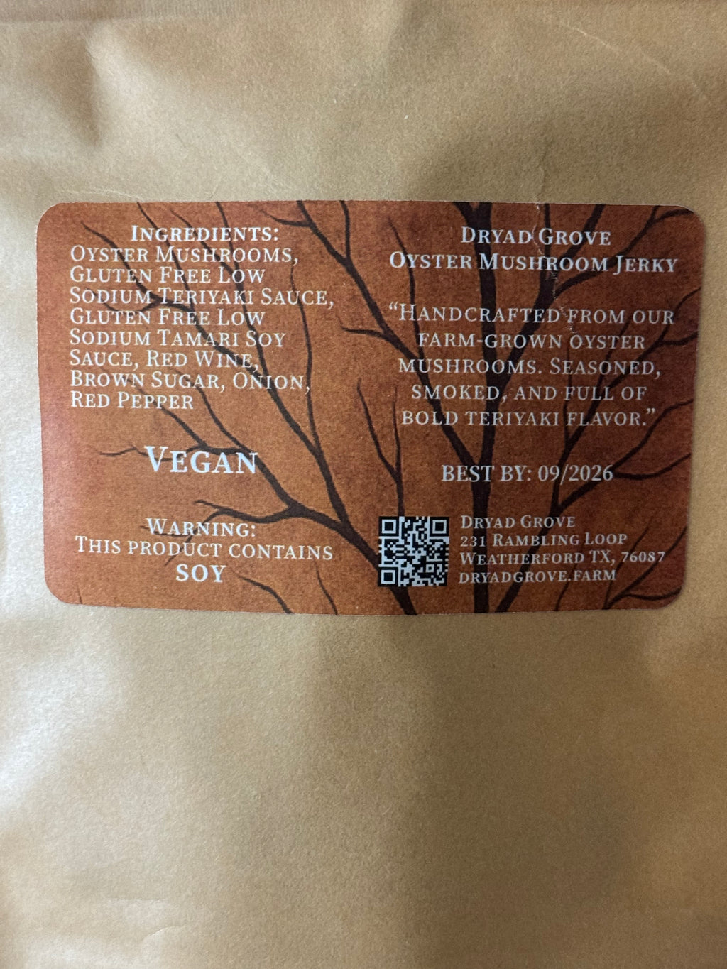 Spicy Teriyaki Mushroom Jerky (2oz)