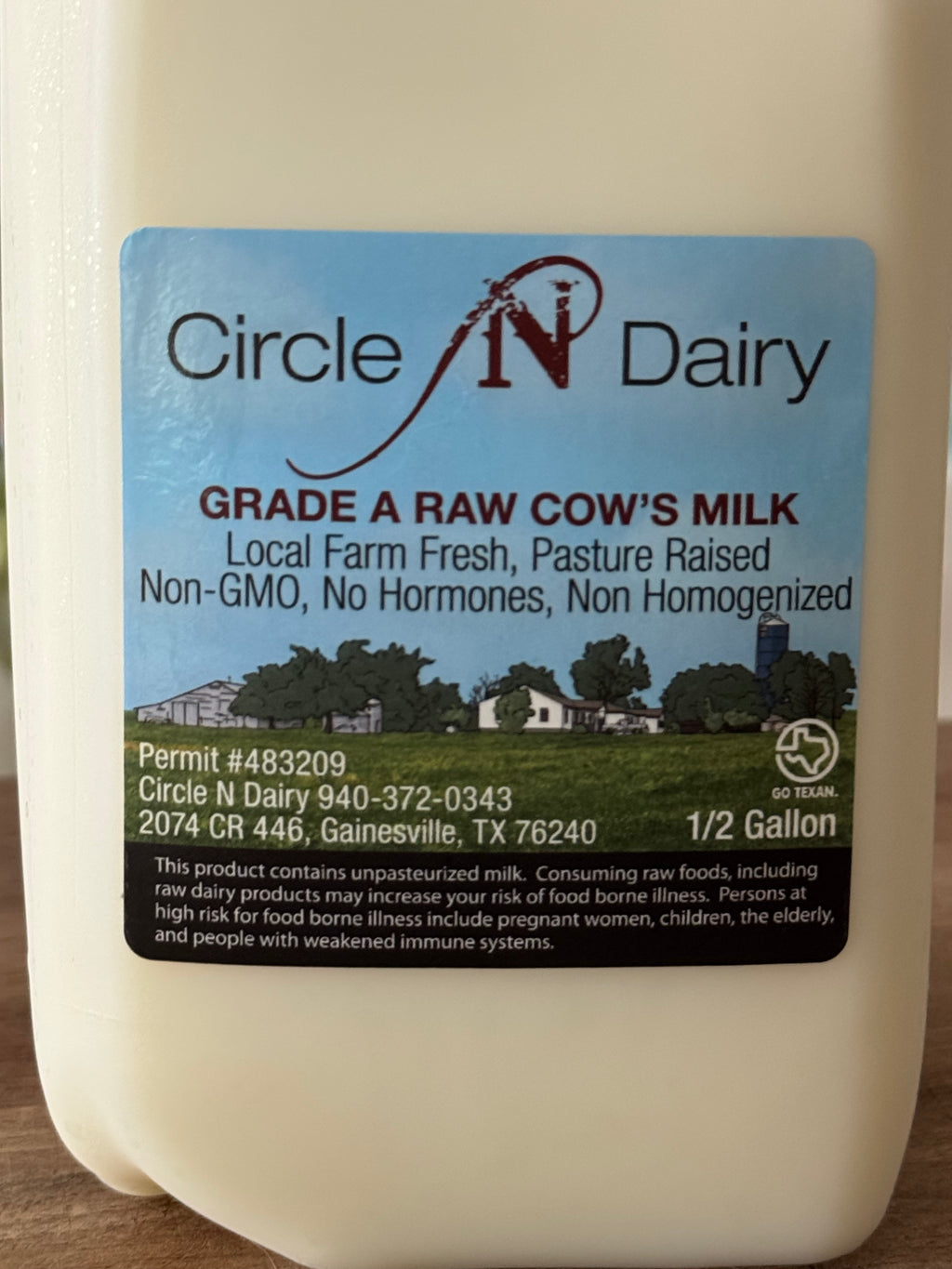 Raw Milk (Gallon or Half-Gallon)