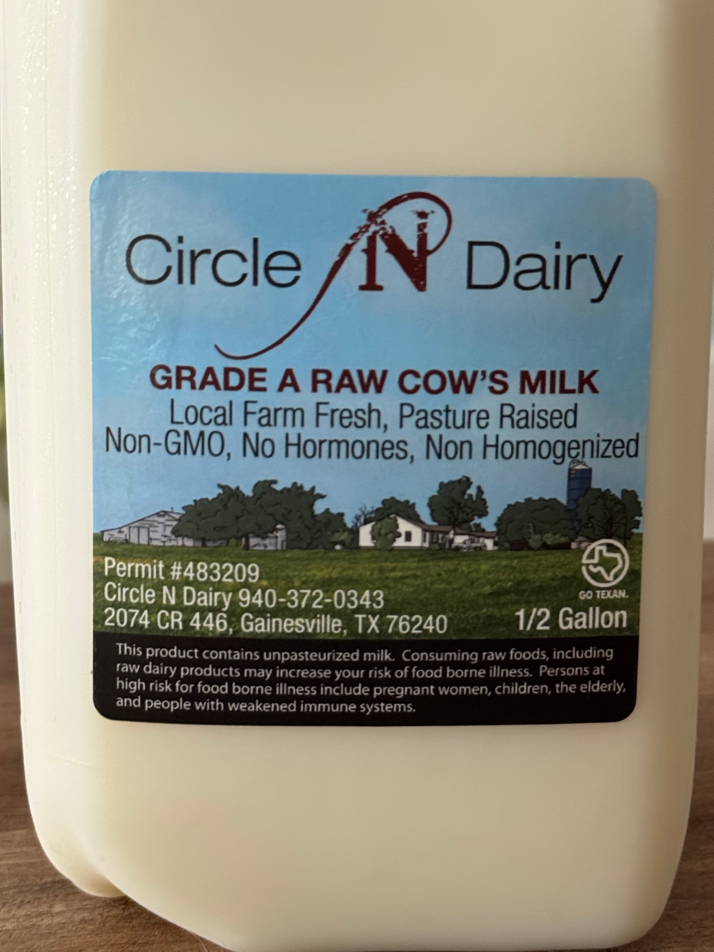 Raw Milk (Gallon or Half-Gallon)