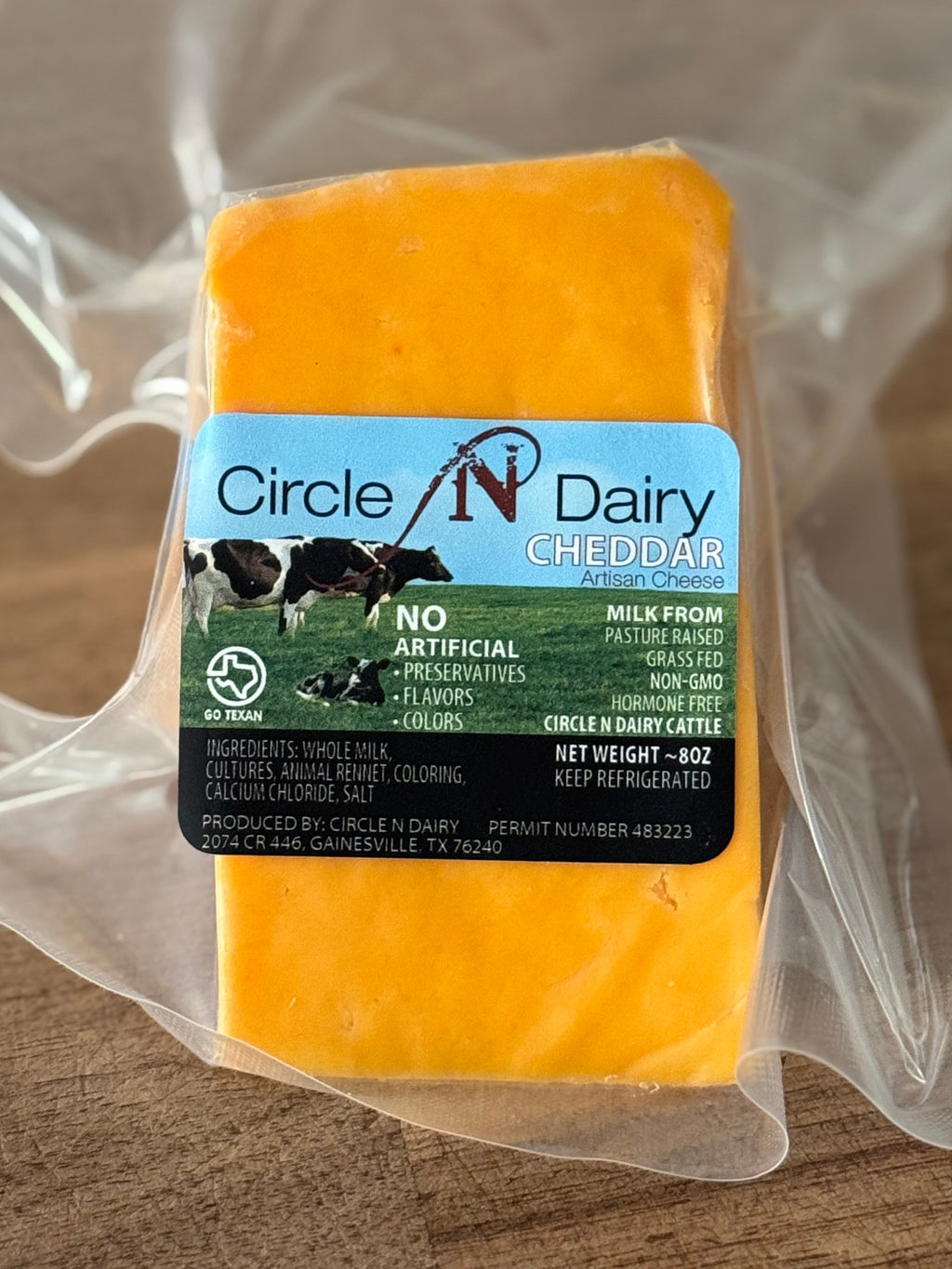 Artisan Raw Cheese (Choose Flavor, 1/2lb wedge)