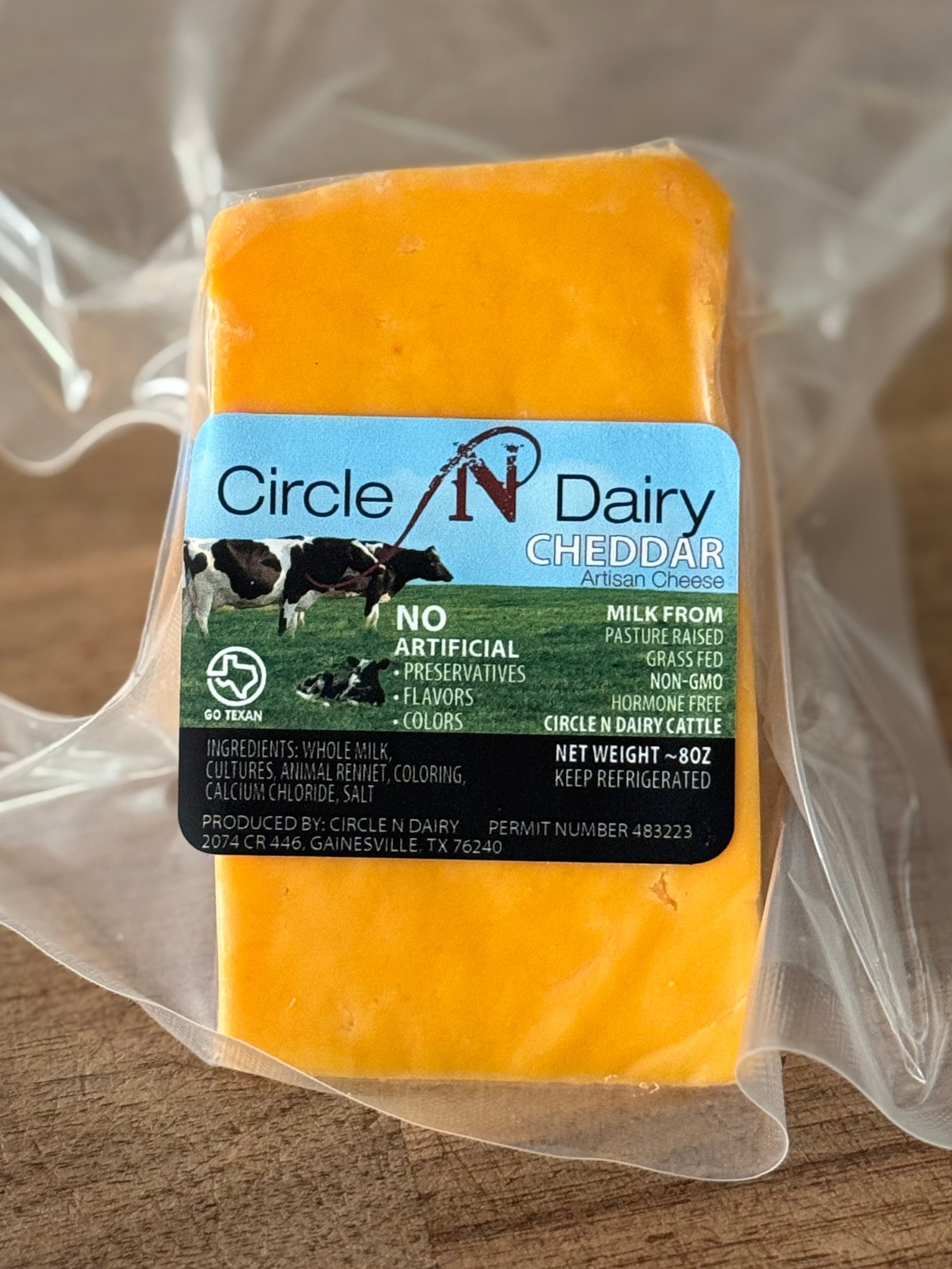 Artisan Raw Cheese (Choose Flavor, 1/2lb wedge)