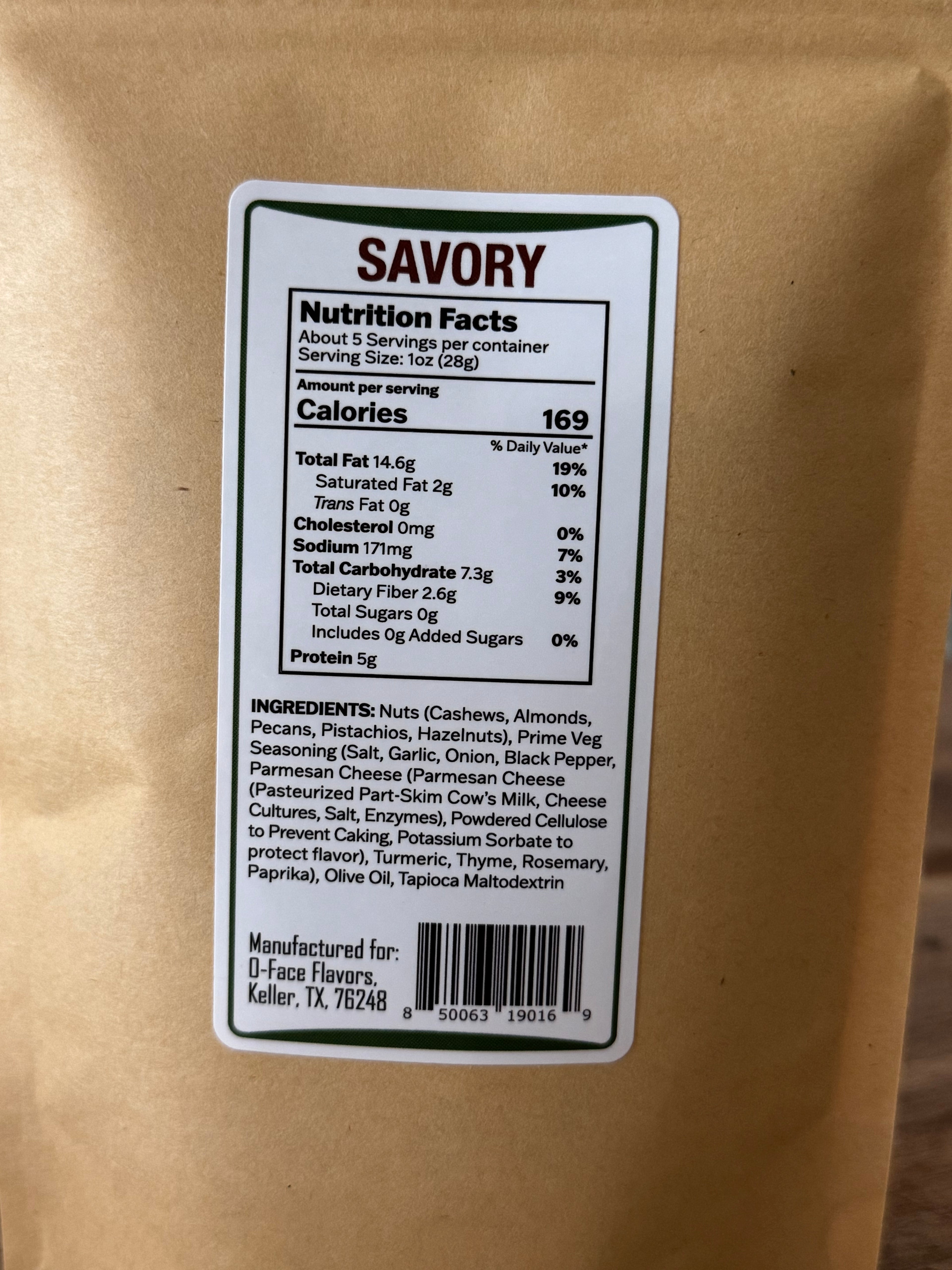 Savory Seasoned Mixed Nuts (5oz)