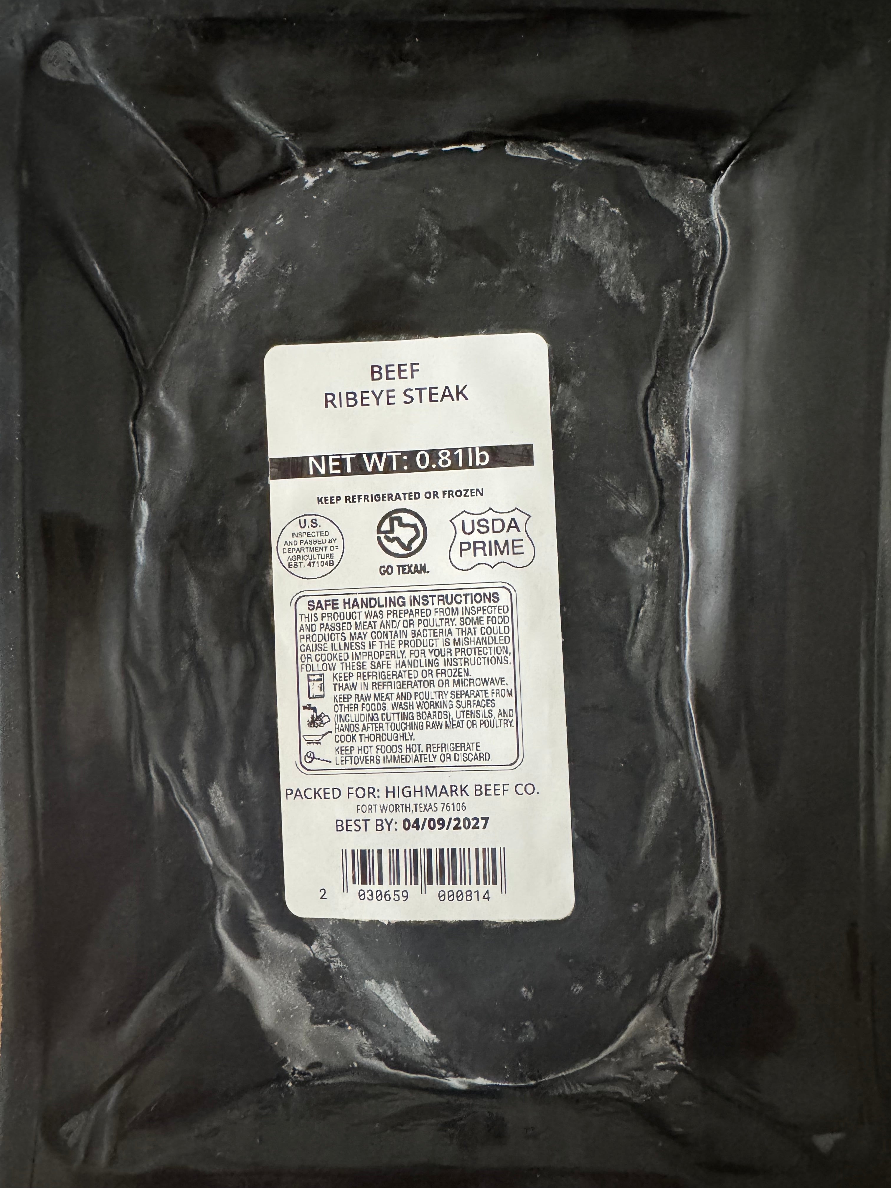 Ribeye Steak (approx 12oz)