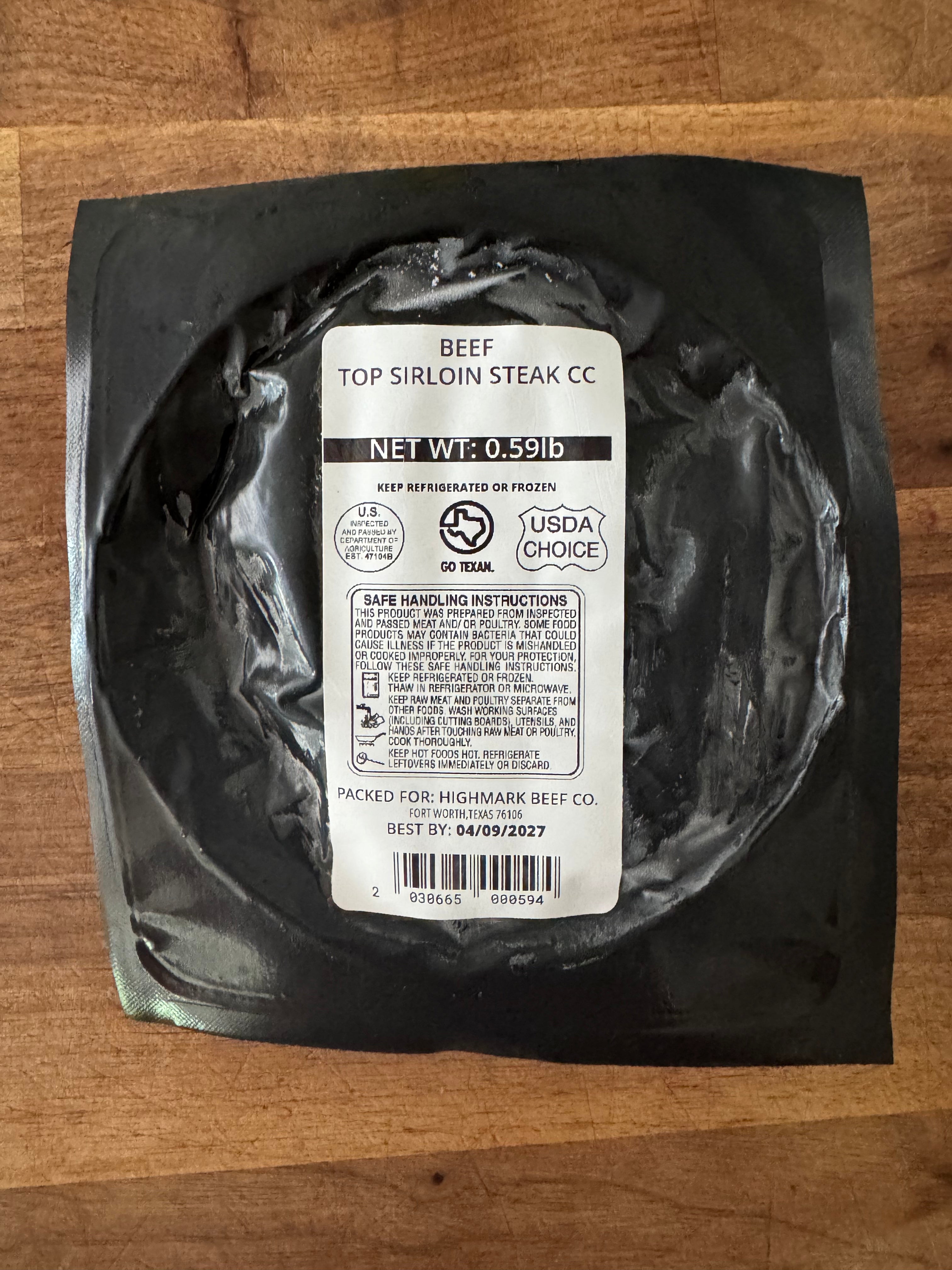 Top Sirloin (approx 10oz)