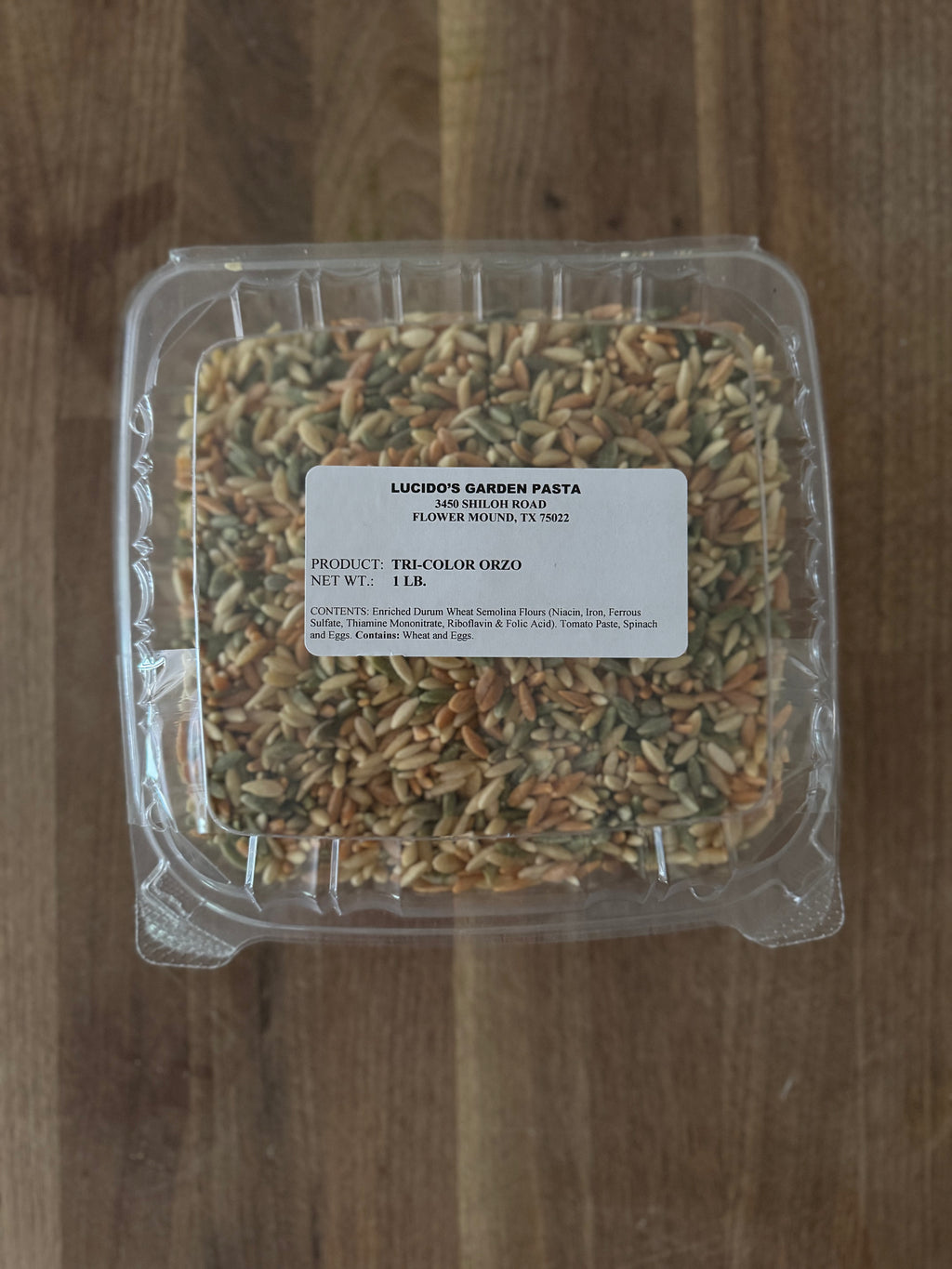 Tri-Color Orzo (Dried, 1lb)