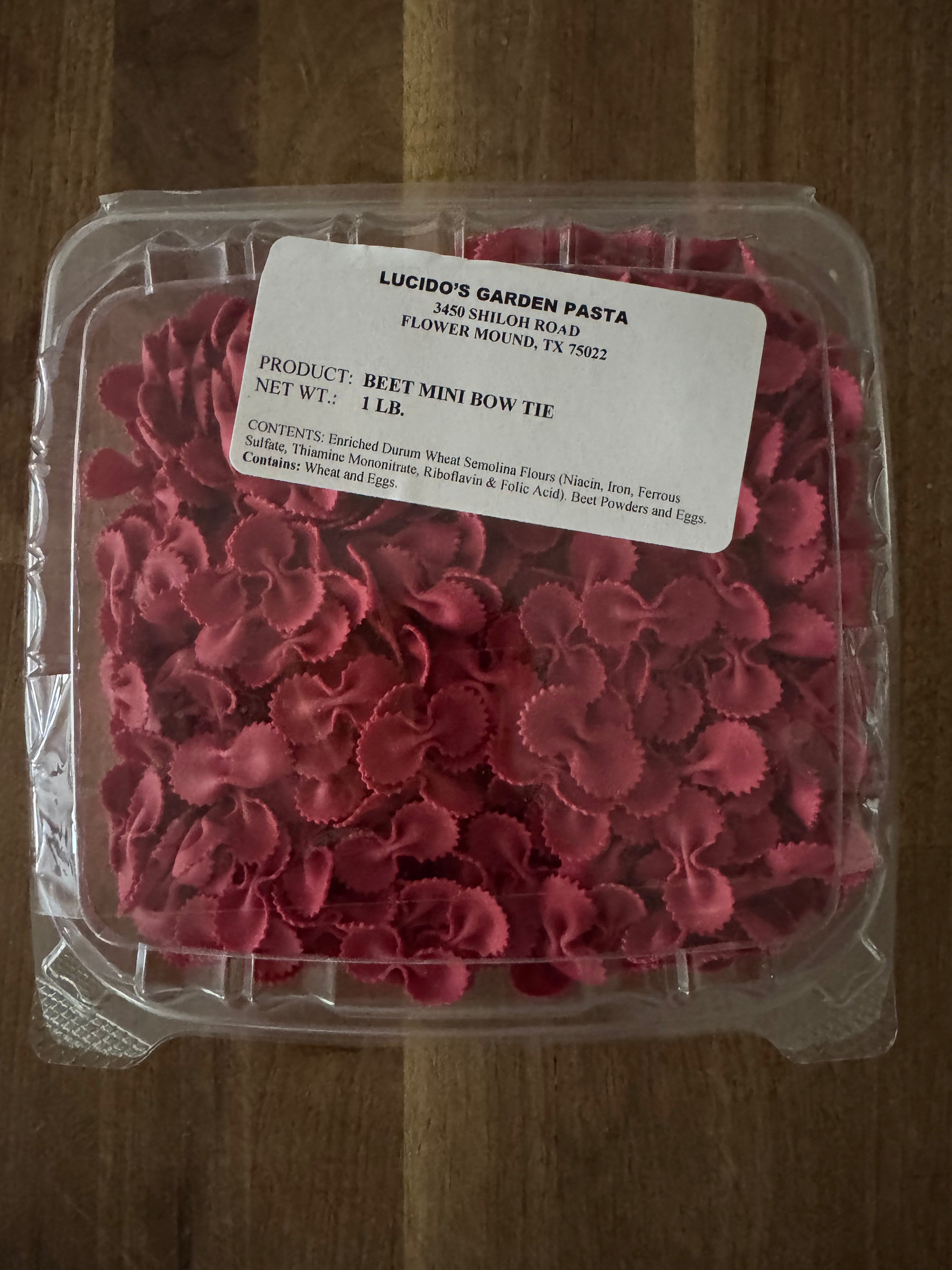 Beet Mini Bow Tie (Dried, 1lb)