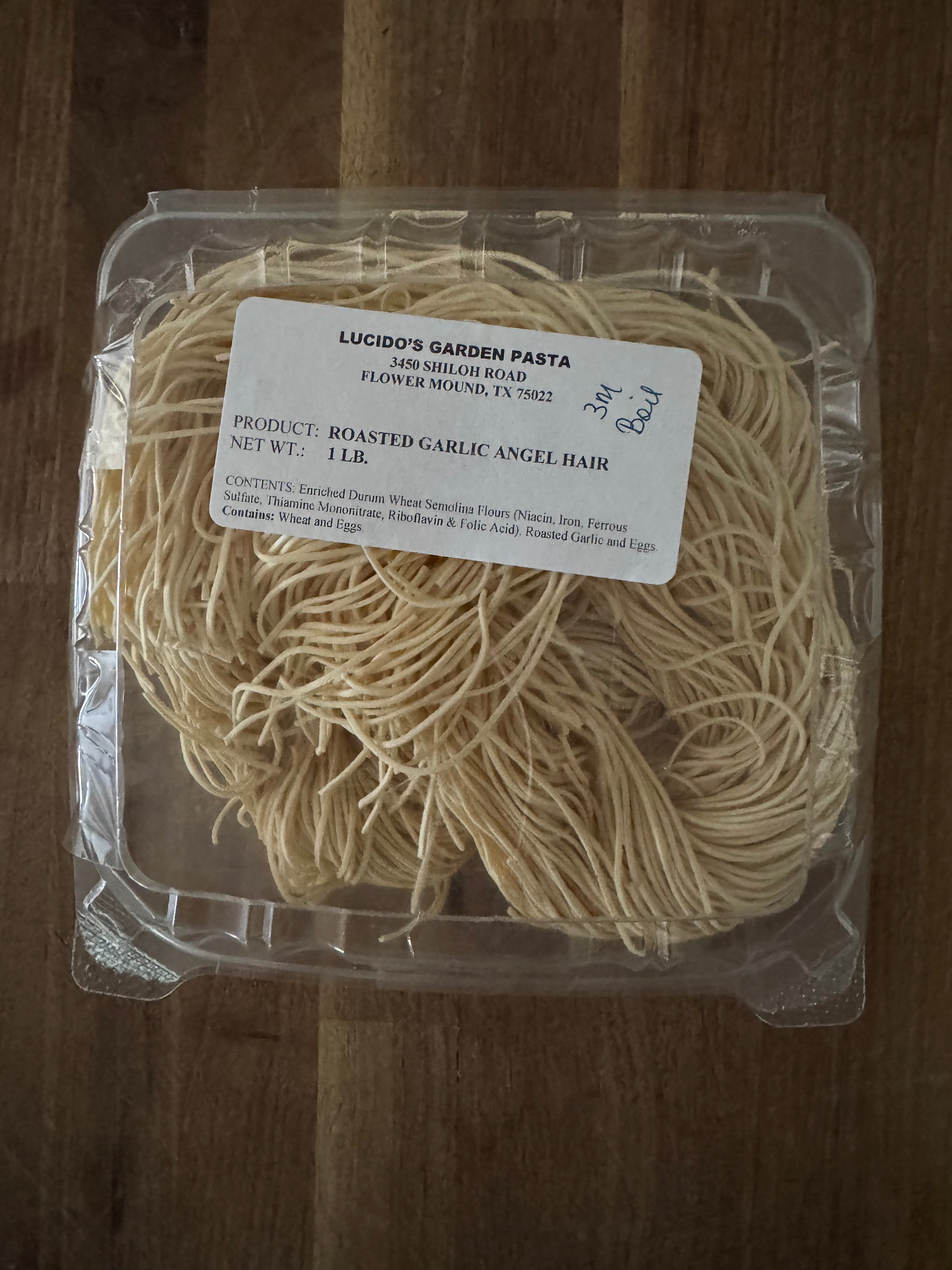 Roasted Garlic Angel Hair (Dried, 1lb)