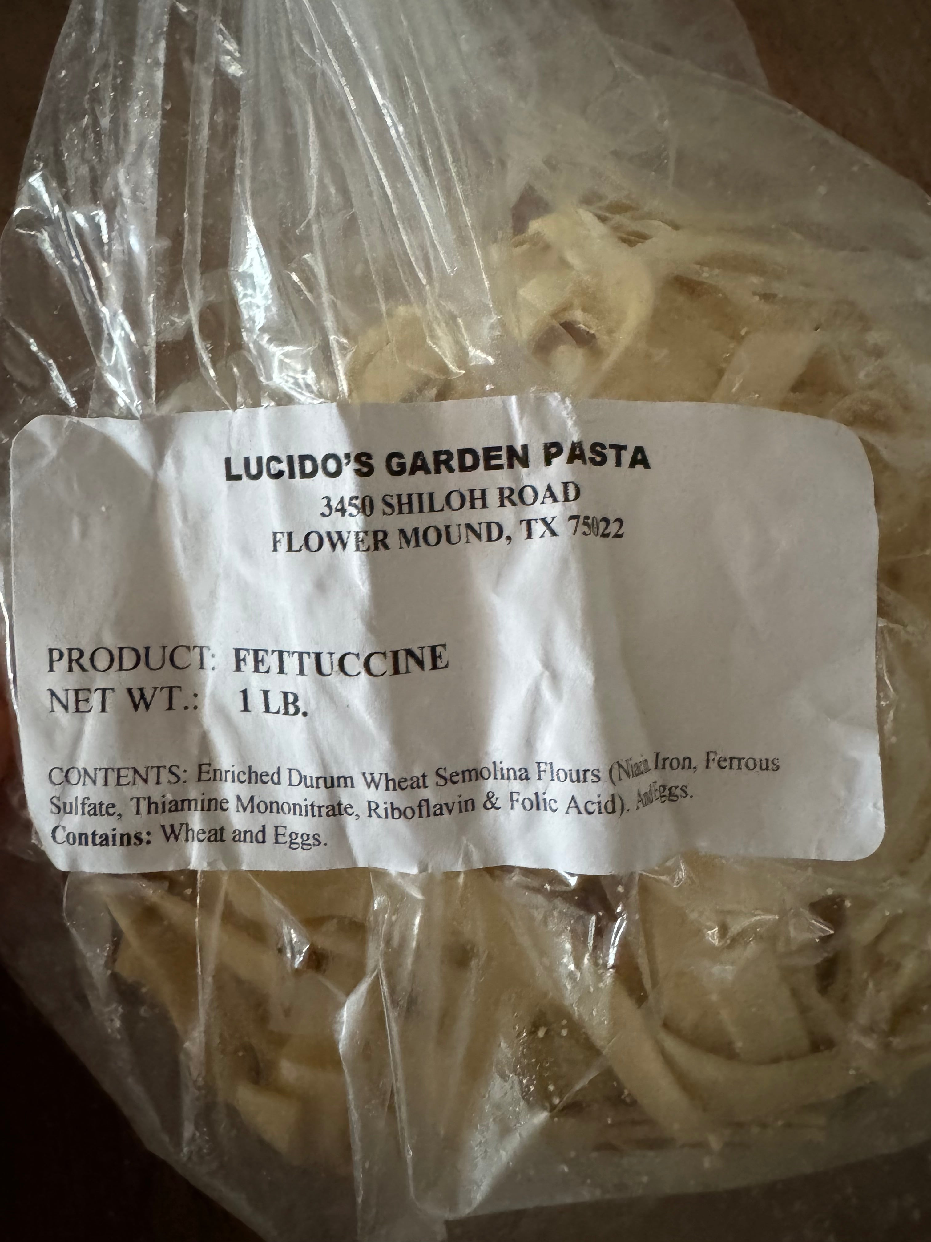 Fresh Fettuccine (Frozen, 1lb)