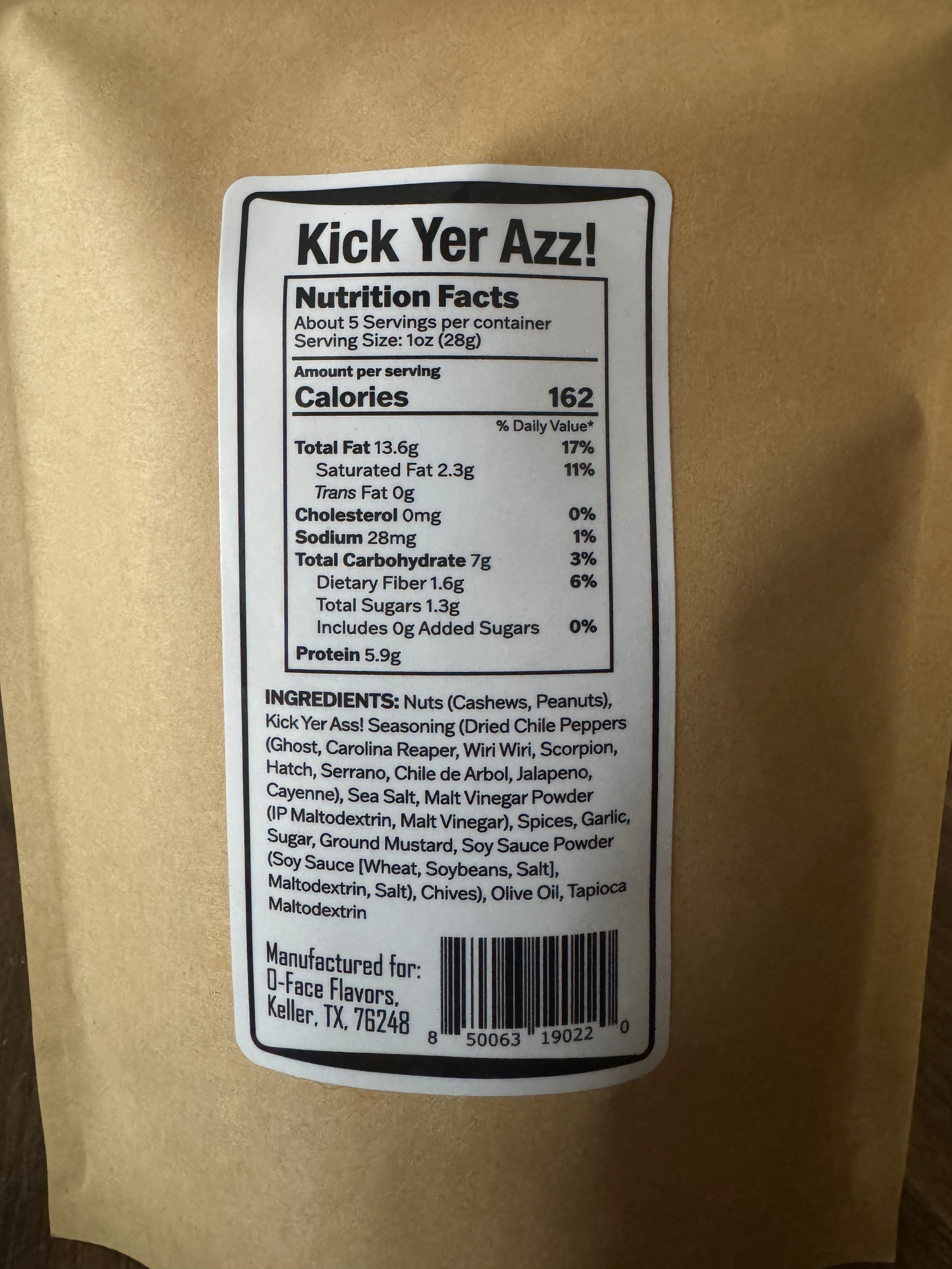 Kick Yer Azz! Seasoned Mixed Nuts (5oz)