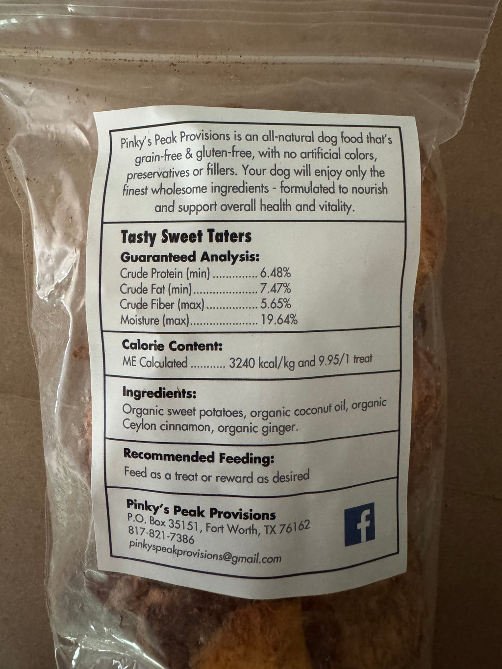 Tasty Sweet Taters (Dog Treat)