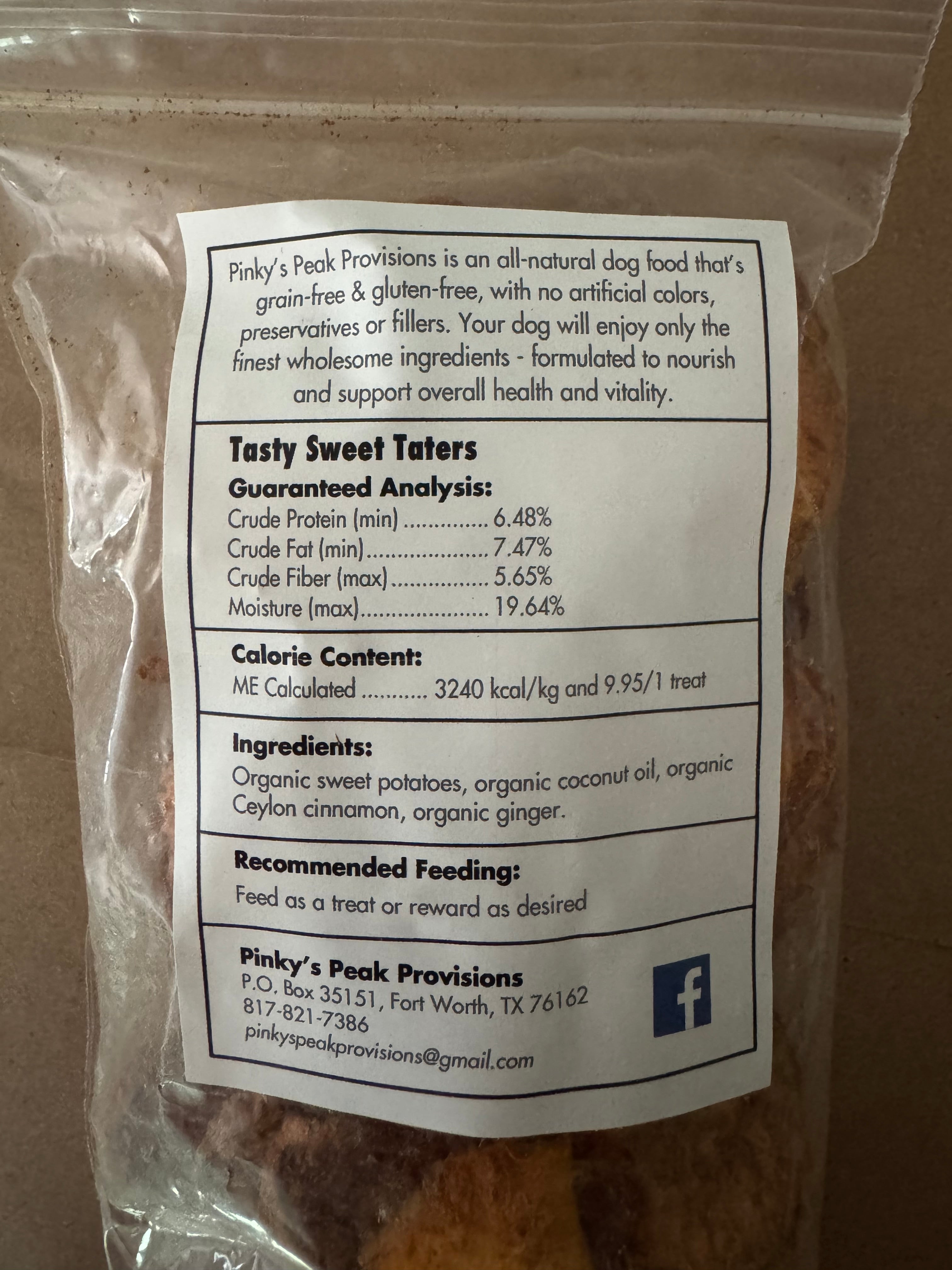 Tasty Sweet Taters (Dog Treat)