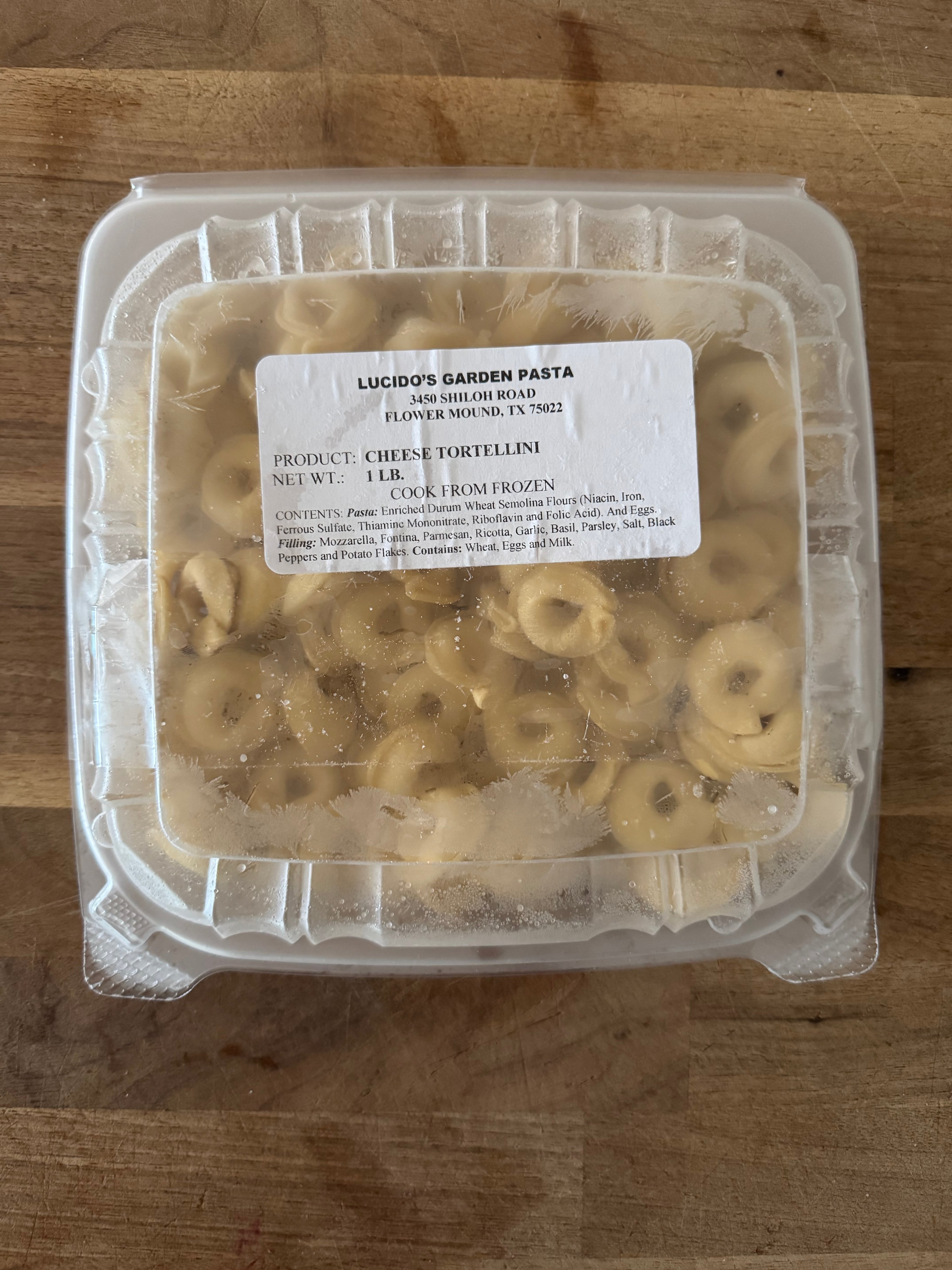 Fresh Cheese Tortellini (Frozen, 1lb)