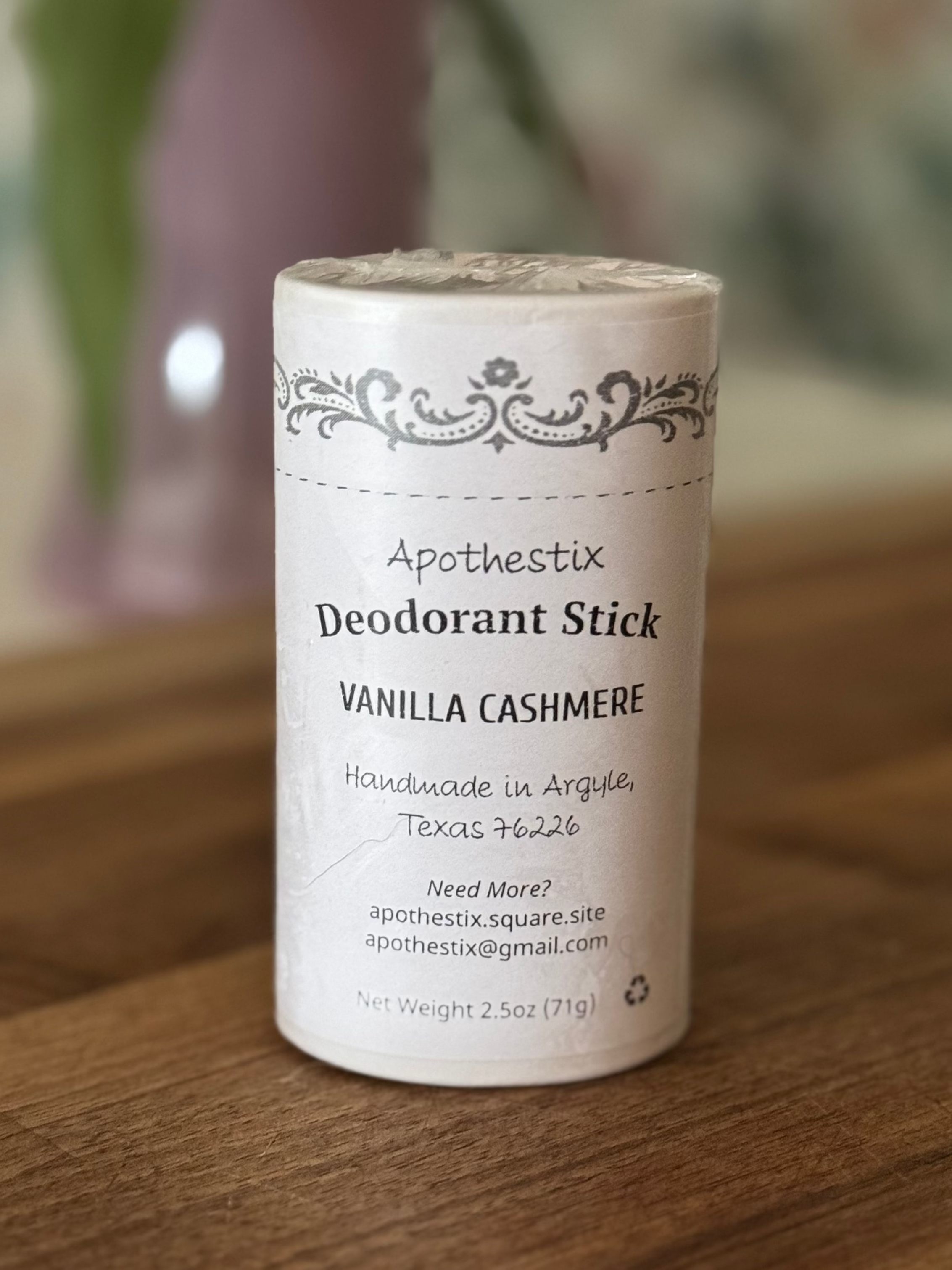 Plant-Based Deodorant Stick (Choose Scent)