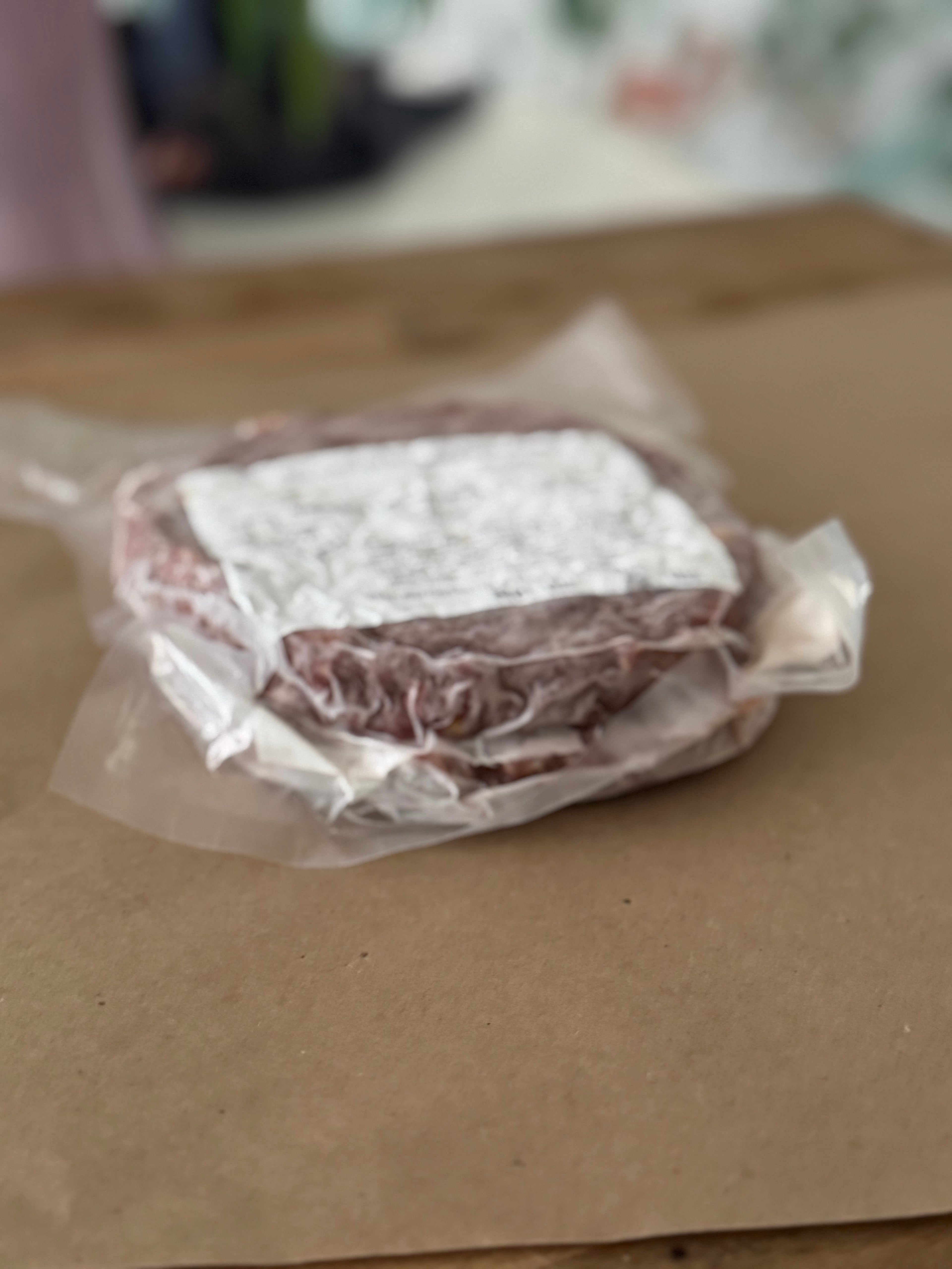 Bacon & Cheese Beef Patties (93/7, Pasture-Raised, Grass-Fed & Finished, 1 lb)