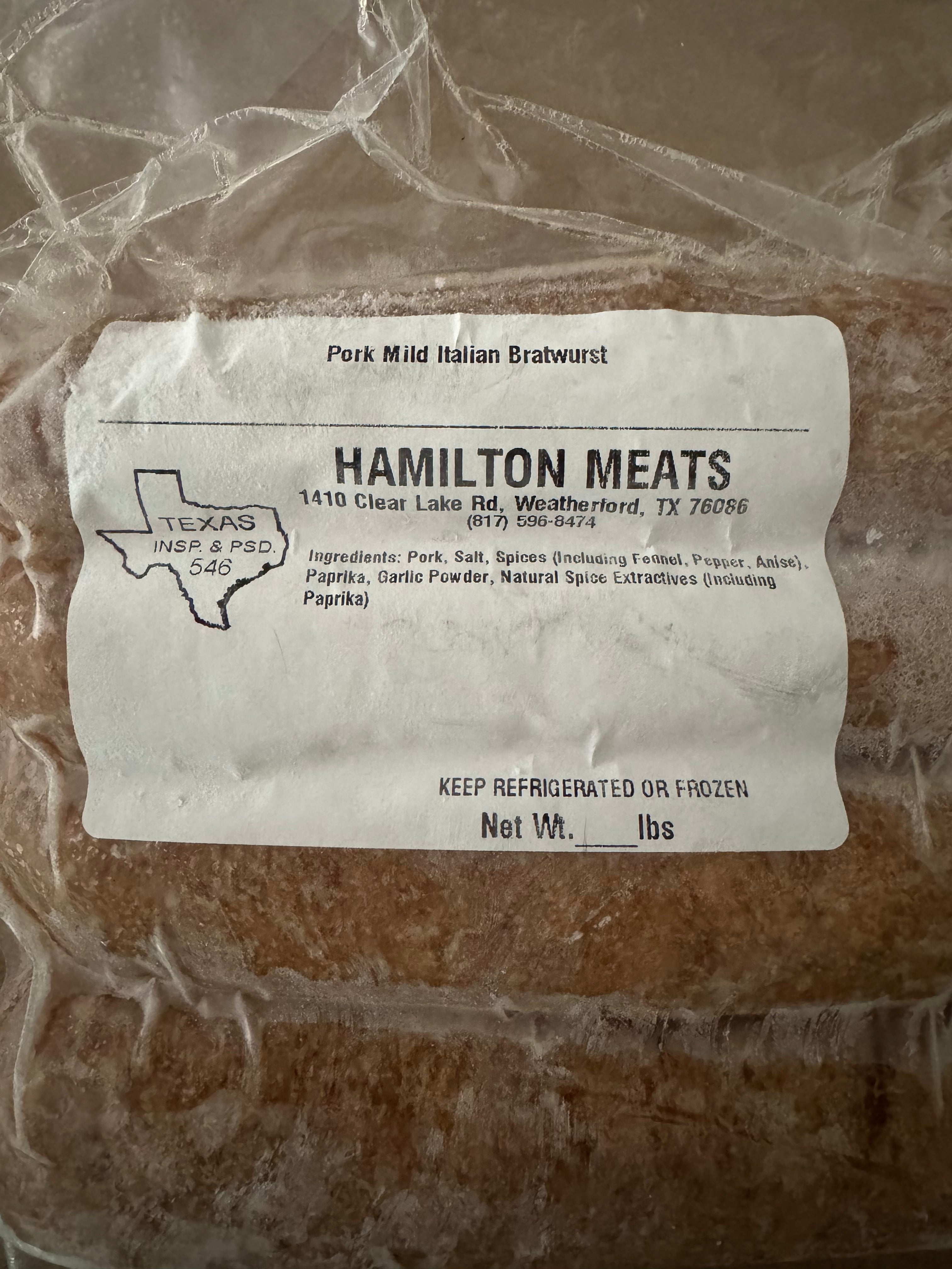 Italian Pork Bratwurst (Pasture-Raised Pork)