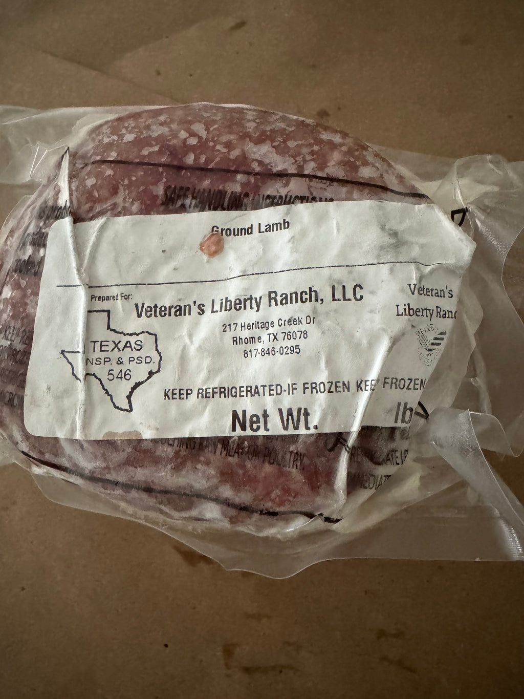 Ground Lamb Patties (Pasture-Raised, 1 lb)