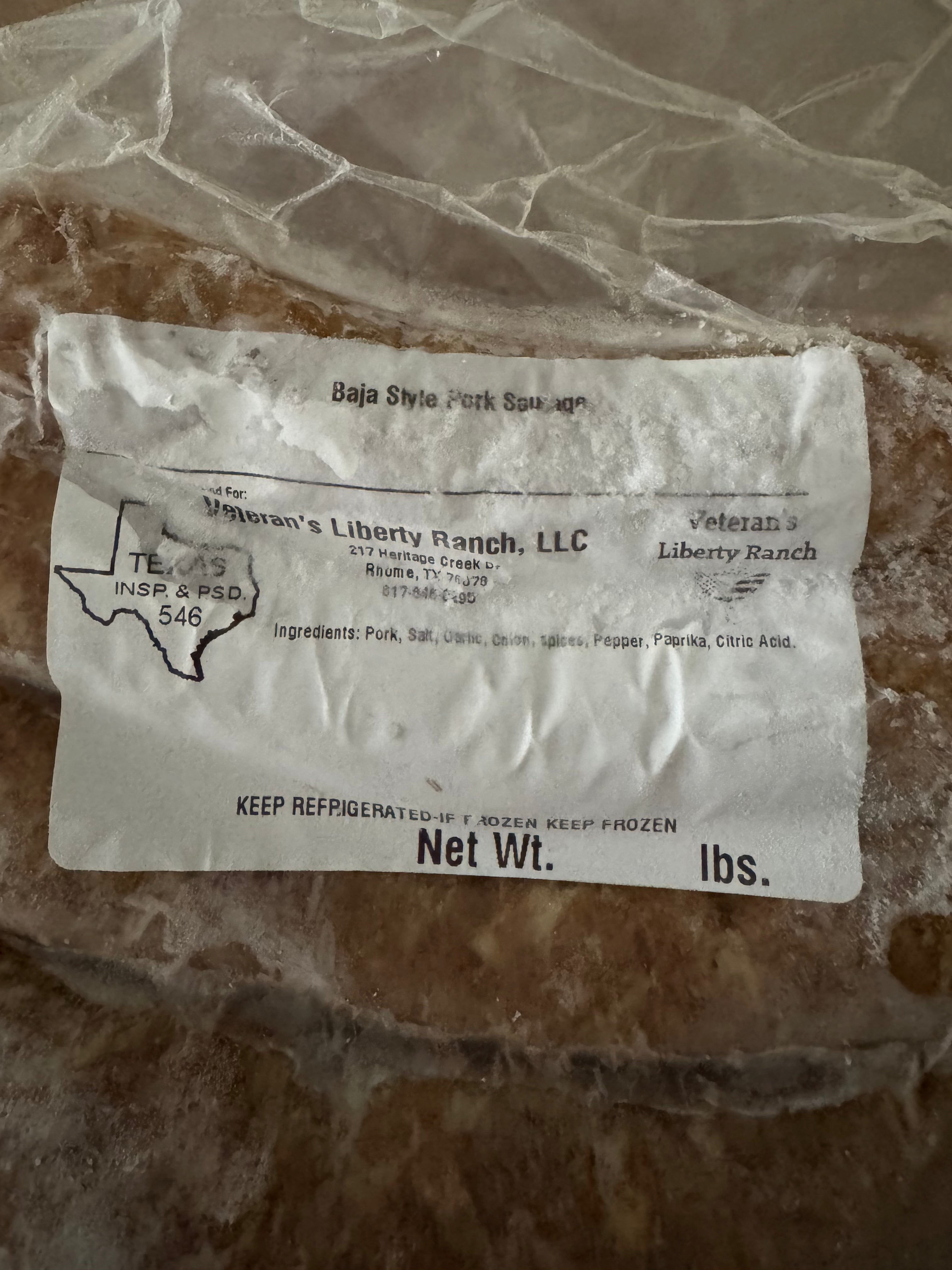 Baja Style Pork Bratwurst (Pasture-Raised Pork)