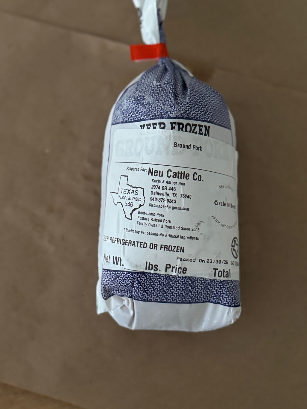 Pasture-Raised Ground Pork (1 lb)