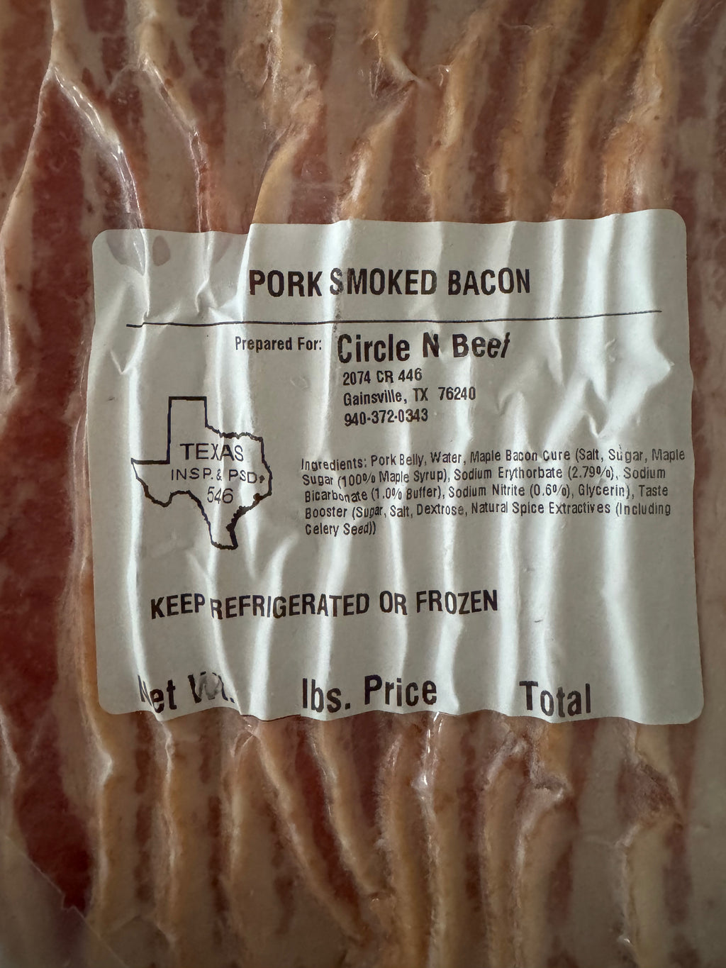 Peppered Bacon (~1lb)