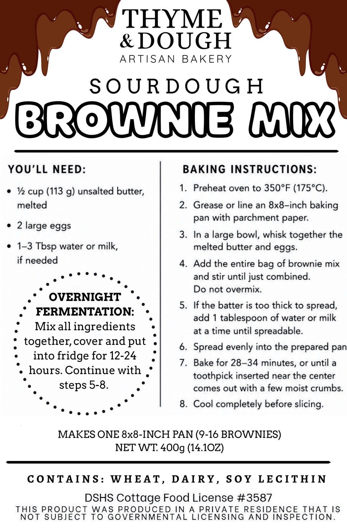 Sourdough Brownie Mix