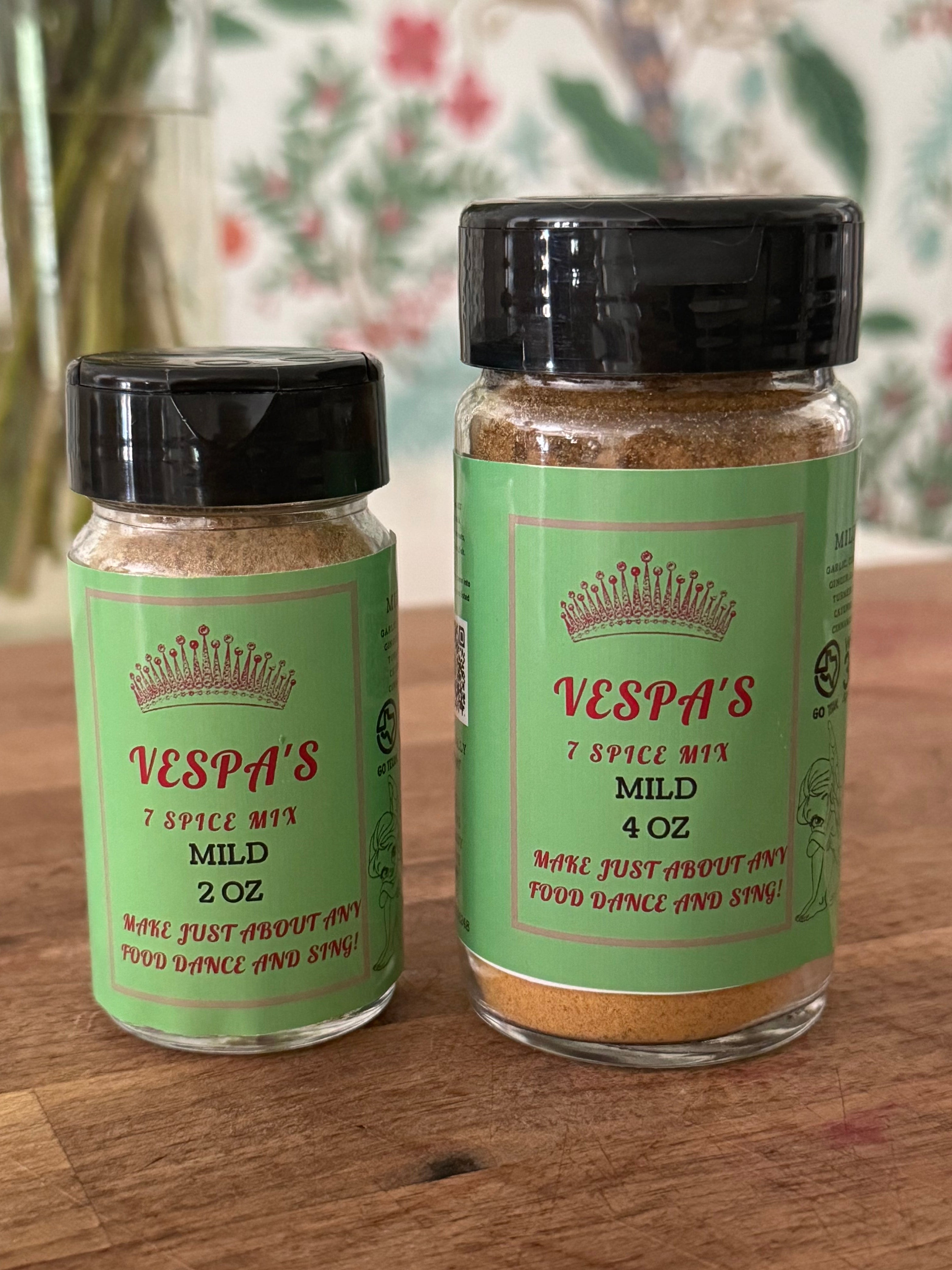Vespa's 7 Spice Mix – Mild (2oz or 4oz)