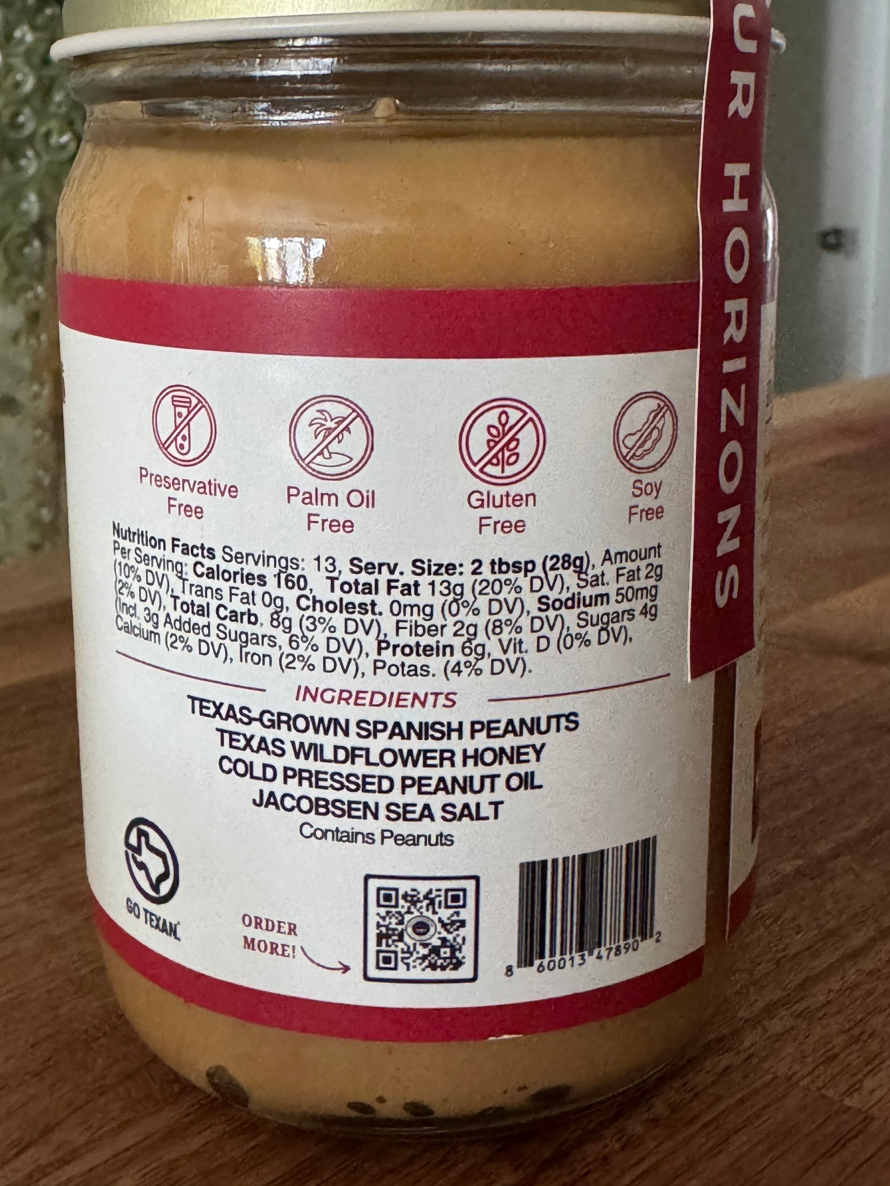 Texas Honey Peanut Butter (11oz)