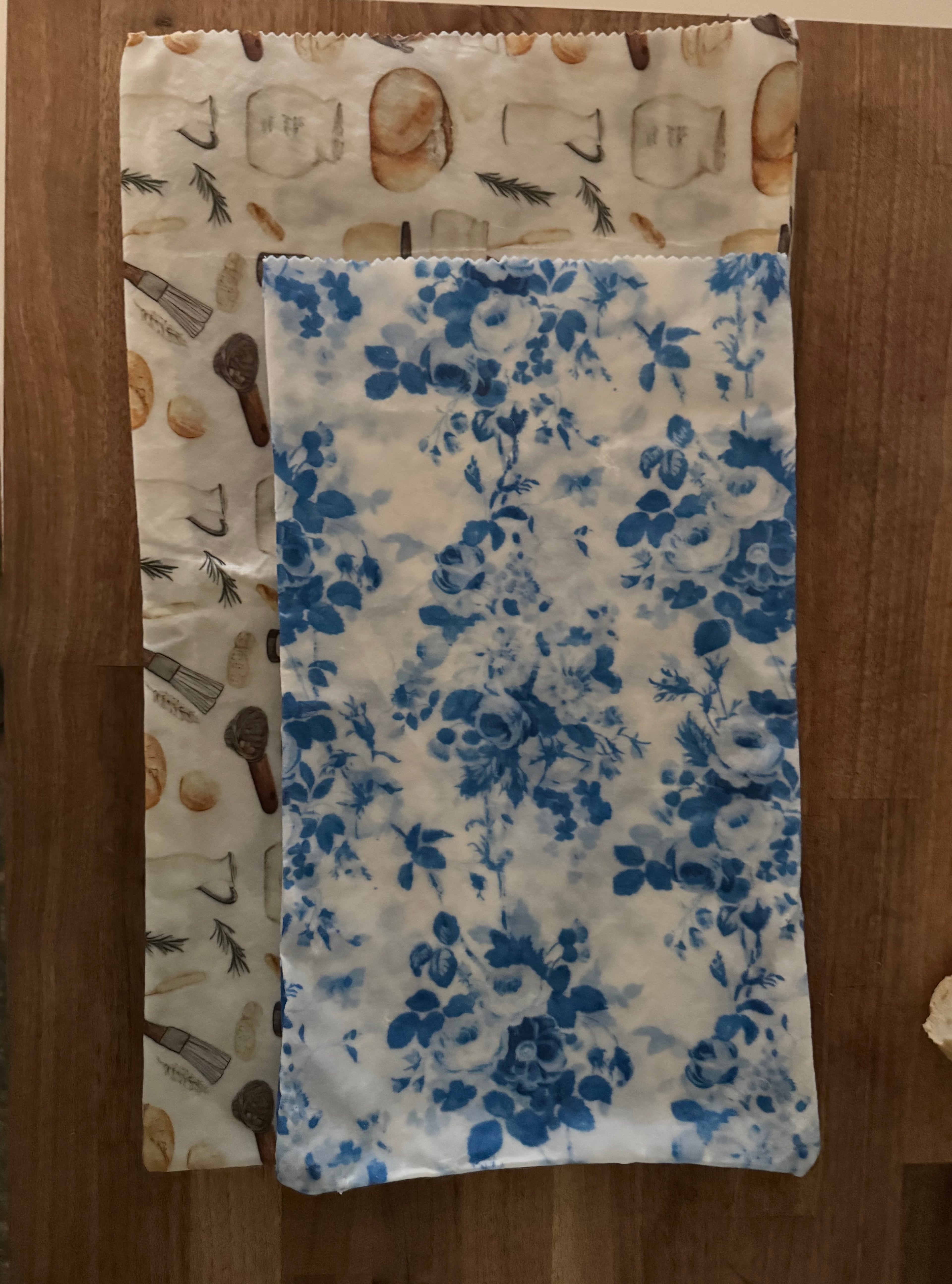 Beeswax Bread Bag (Pink Floral)