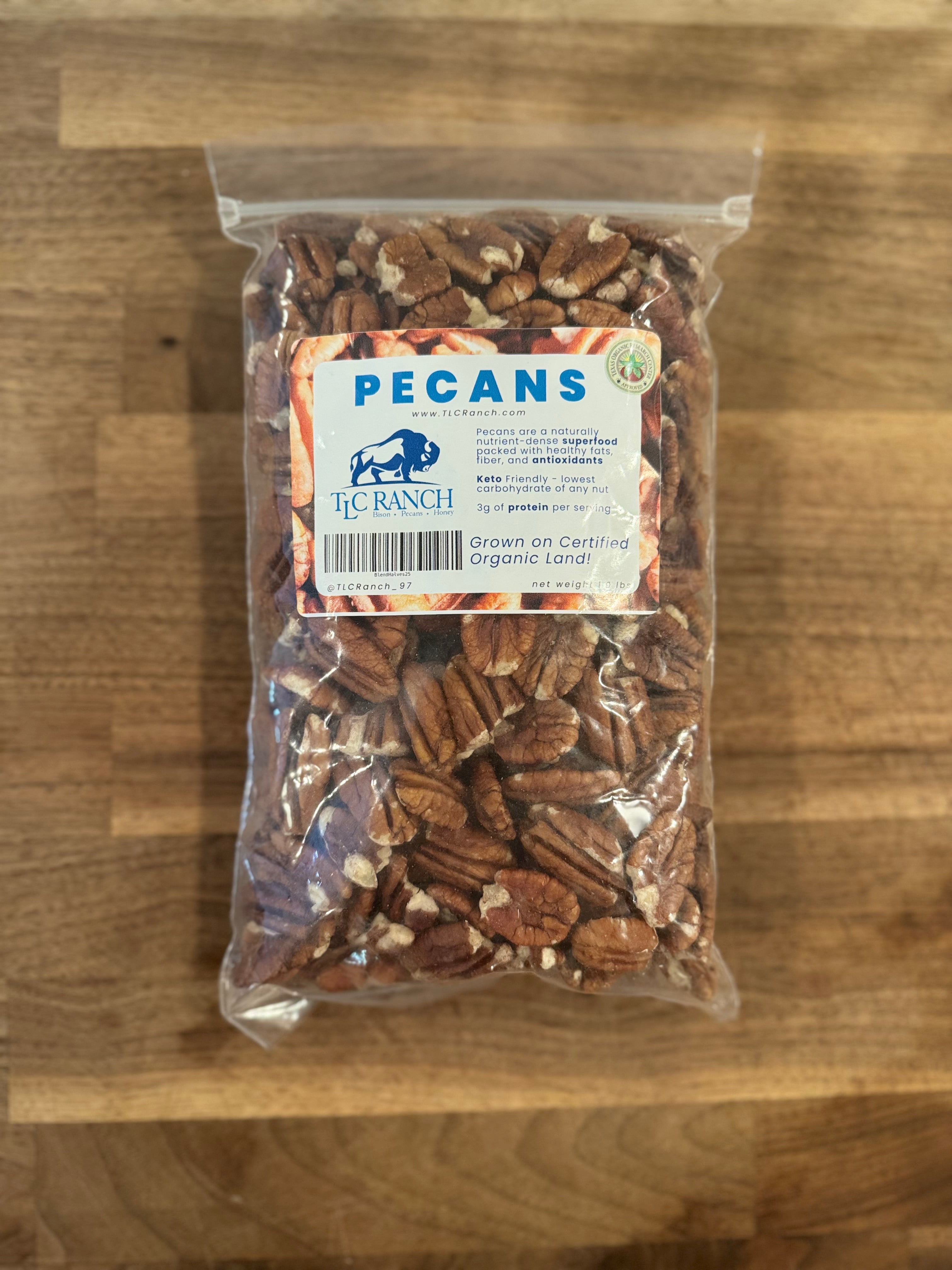 Organic Grafted Pecans (Whole or Halves)