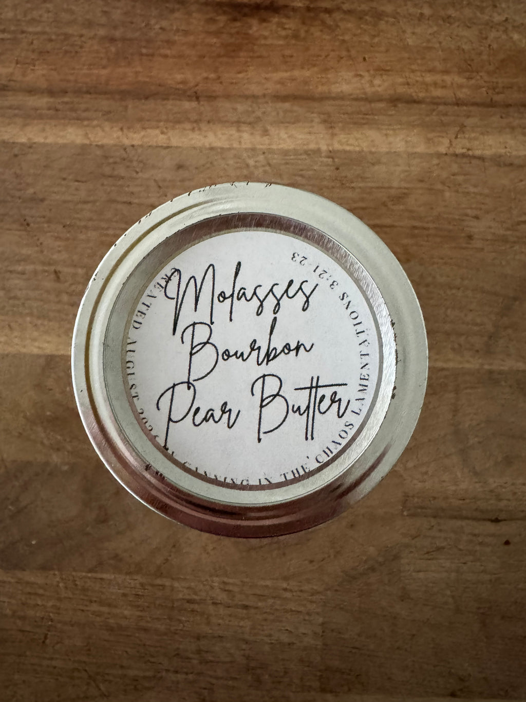 Molasses Bourbon Pear Butter (1/2 Pint)
